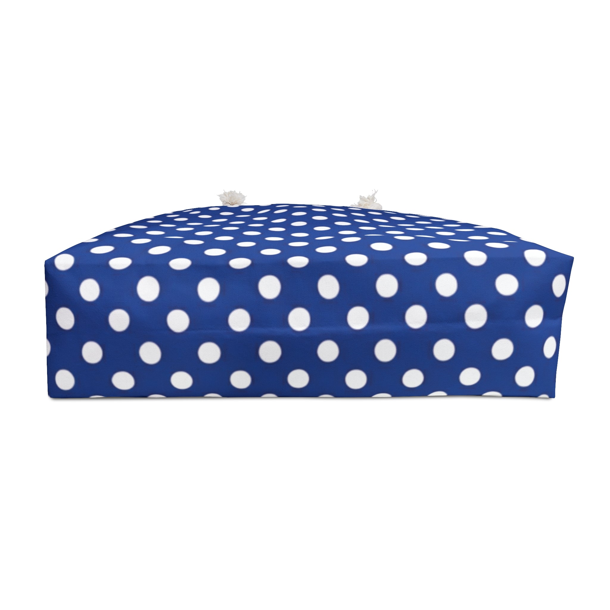 Navy Polka Dot Weekender Bag – Nautical Blue Travel Tote