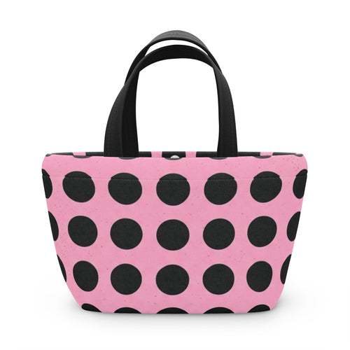 A Pink Polka Dot Lunch Bag /Insulated Tote