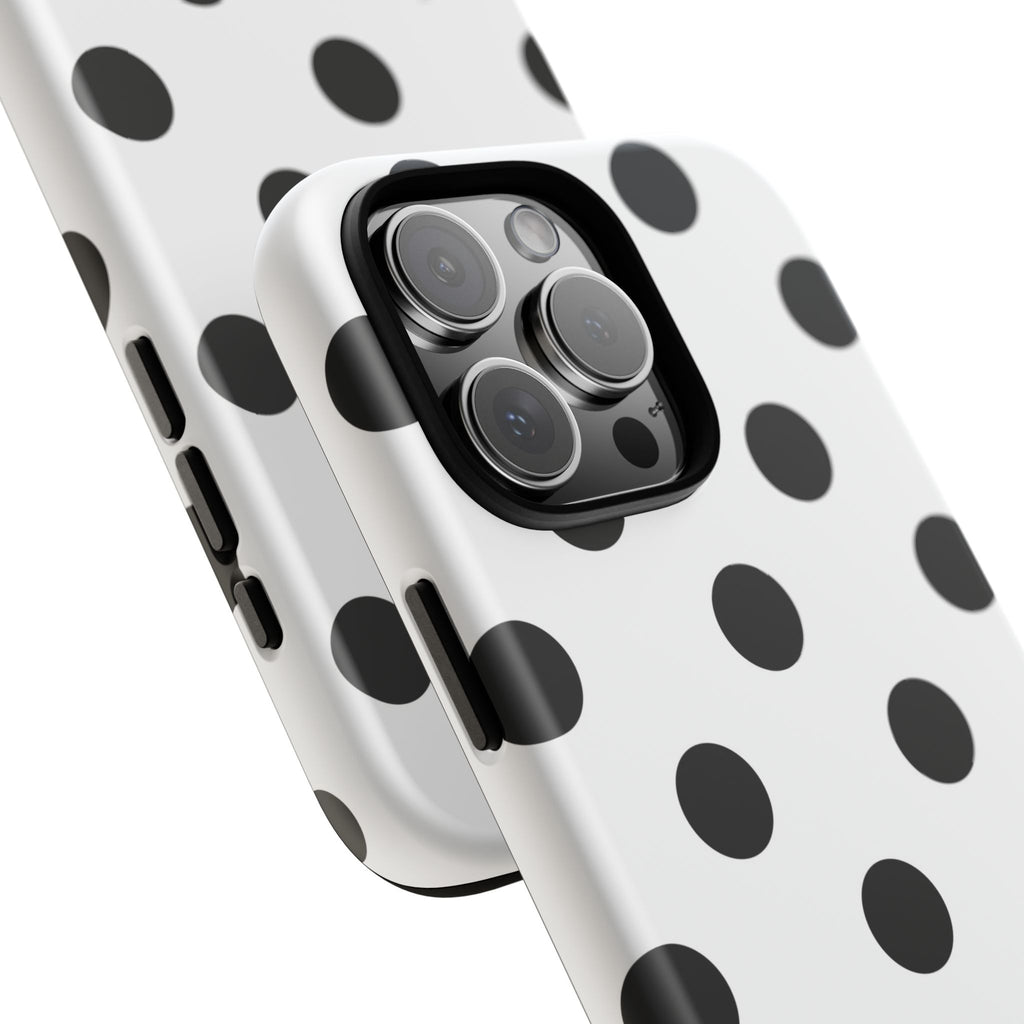 Black Polka Dot Tough Phone Case