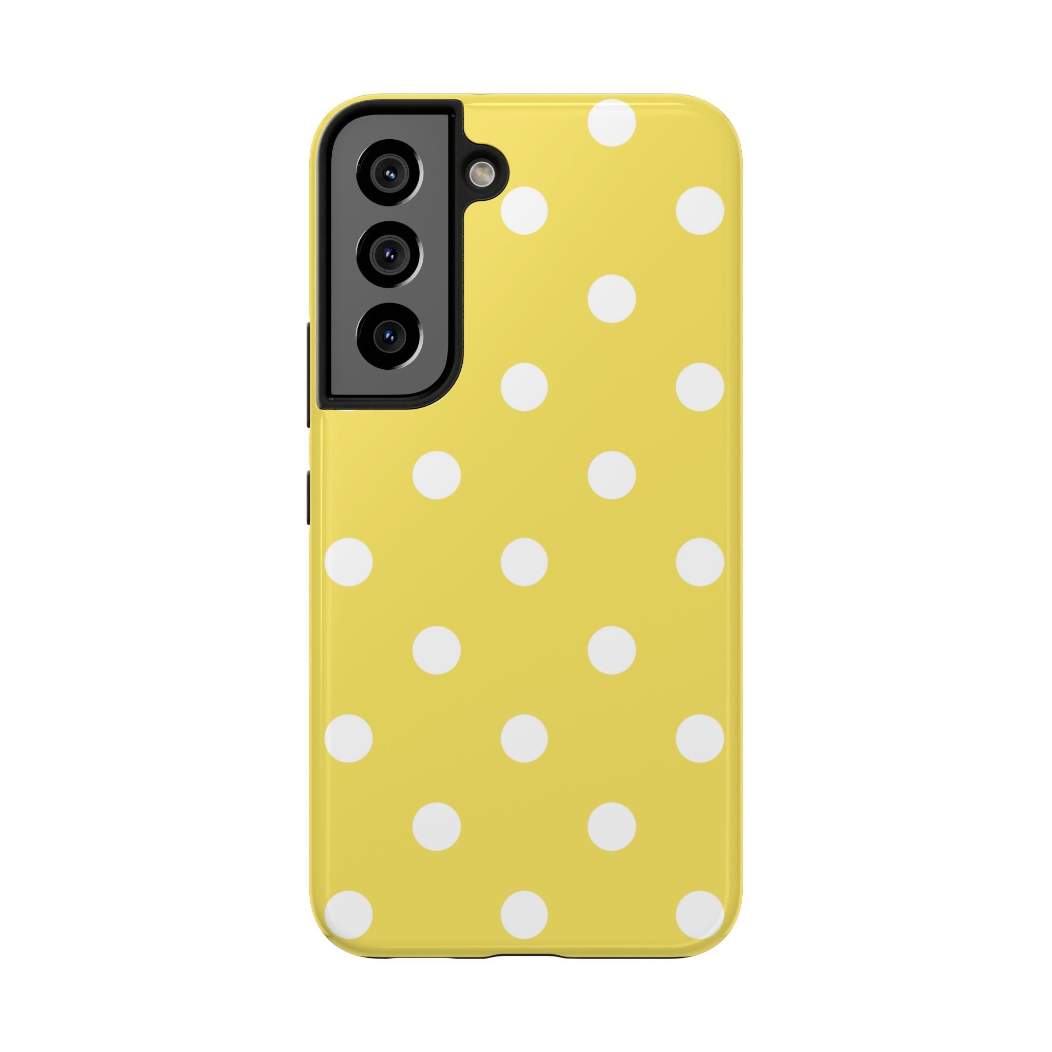 Yellow Polka Dot Tough Phone Case — Cute Protective Phone Cover