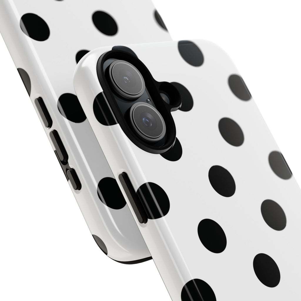 Black Polka Dot Tough Phone Case