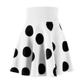 Polka Dot Skater Skirt — Black & White Retro Circle Print