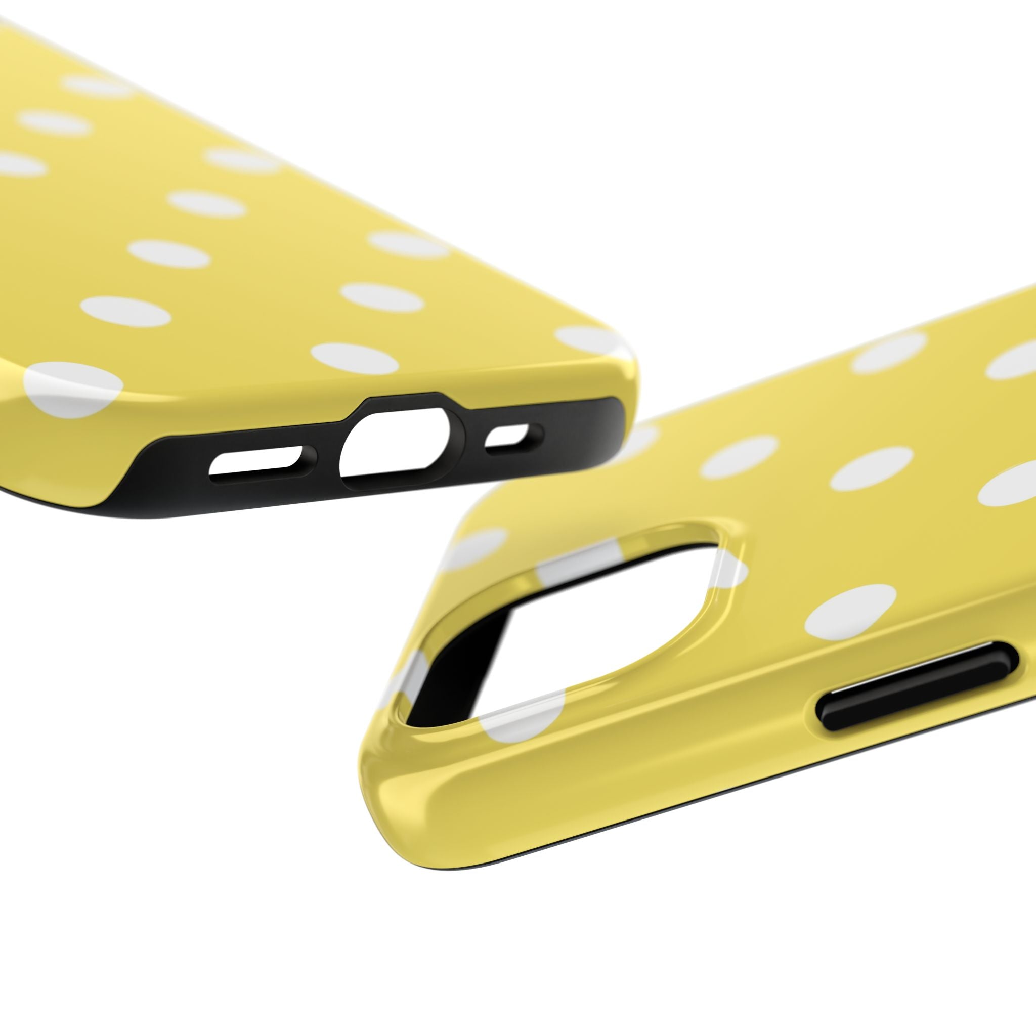 Yellow Polka Dot Tough Phone Case — Cute Protective Phone Cover