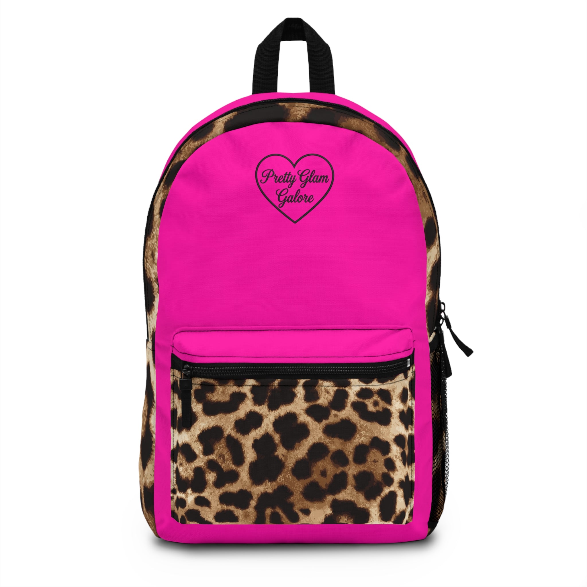 Pretty Glam Galore Hot Pink Leopard Backpack