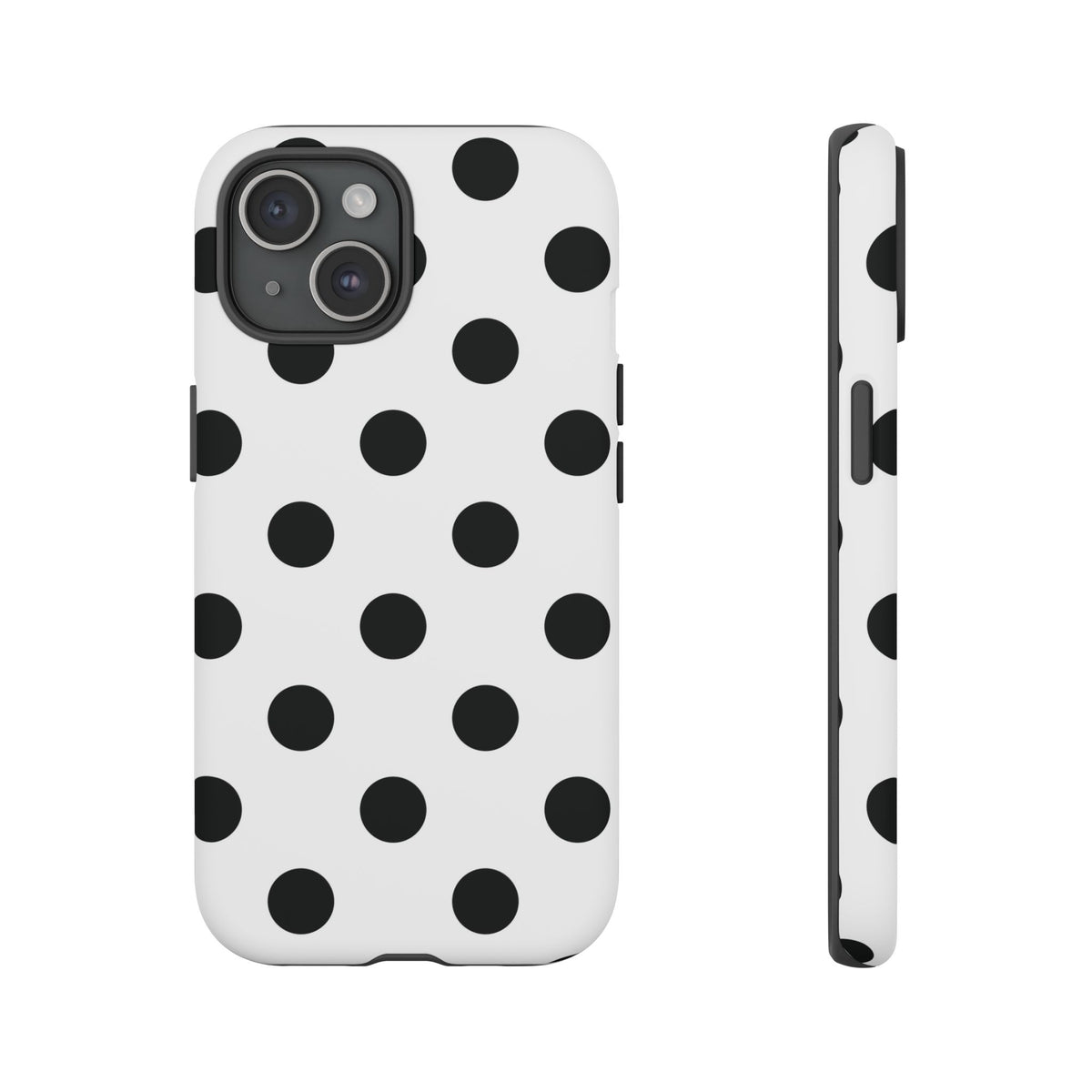 Black Polka Dot Tough Phone Case