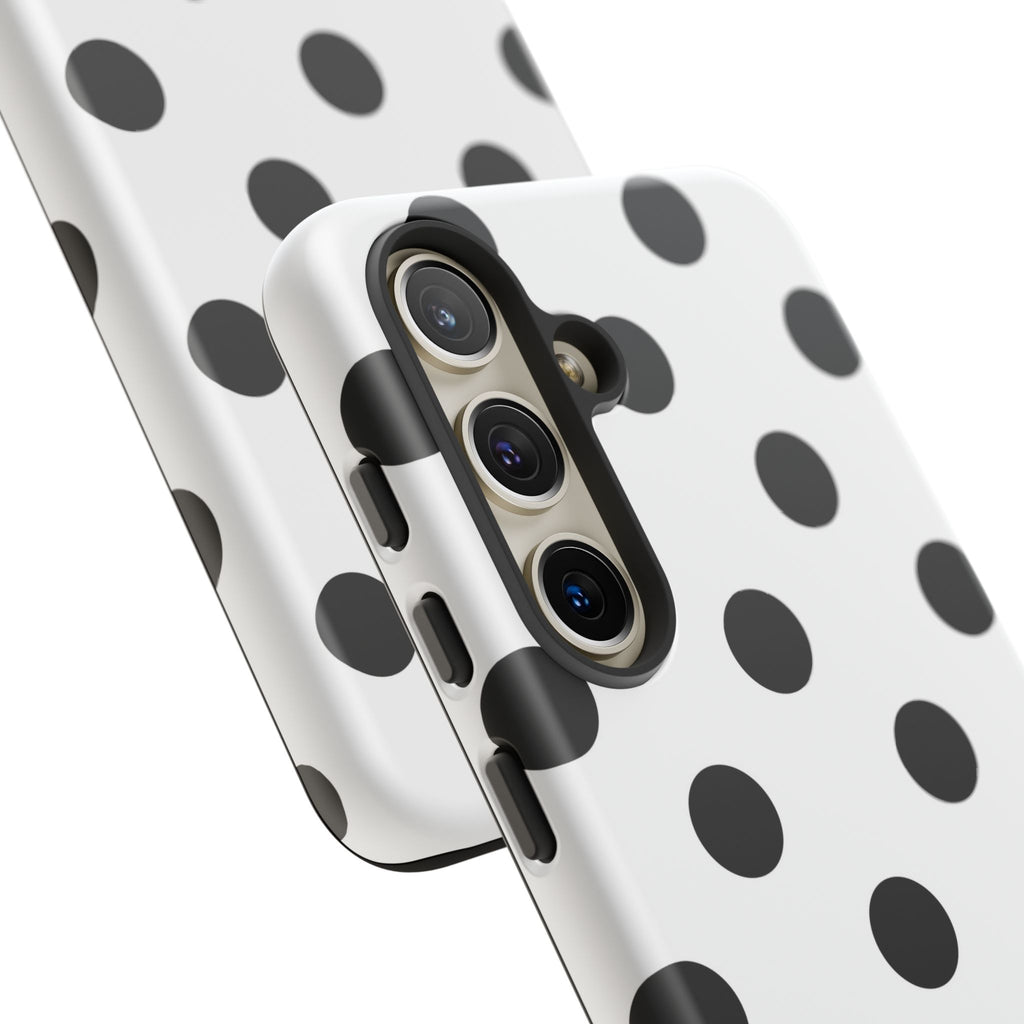 Black Polka Dot Tough Phone Case
