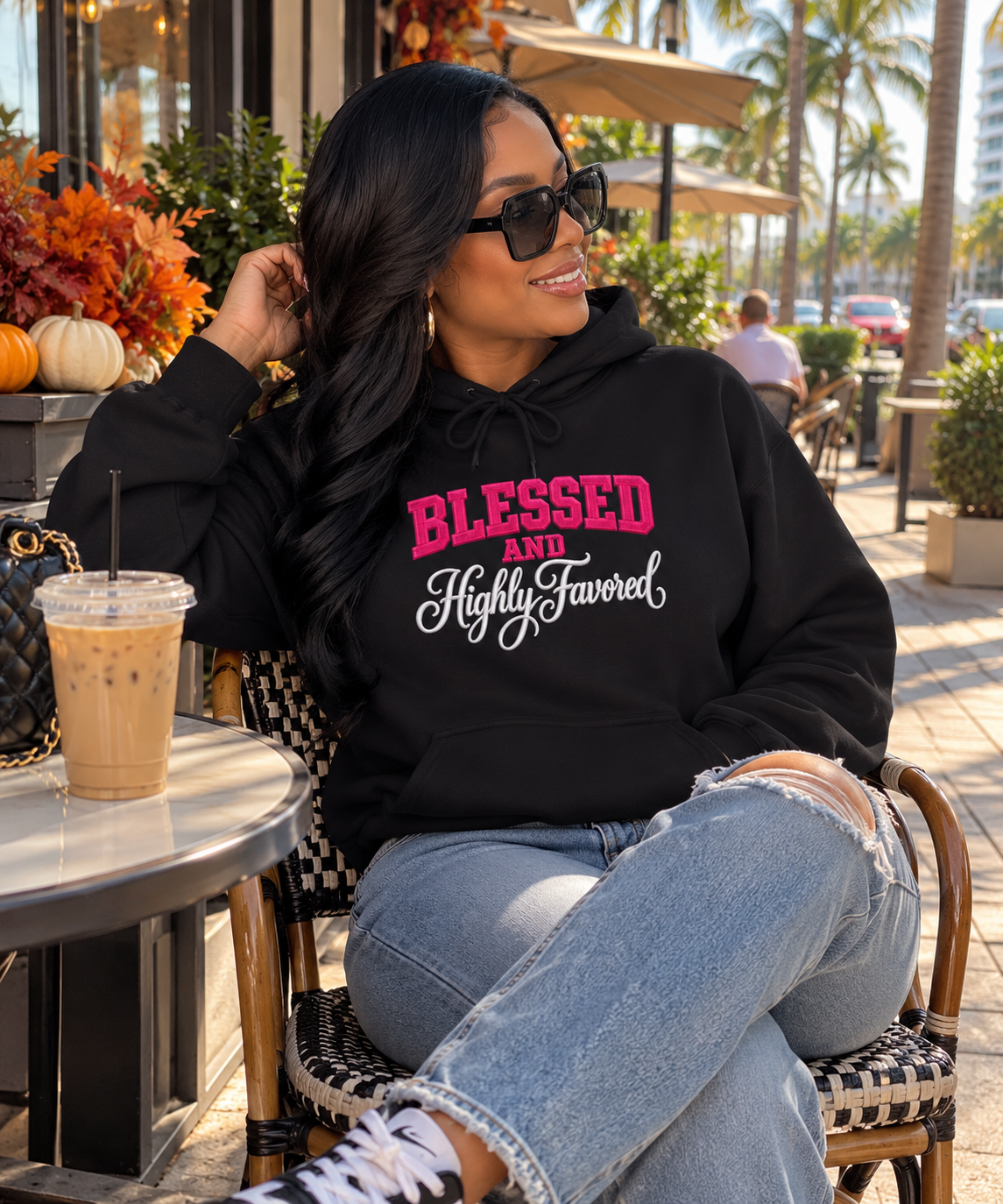 BLESSED and HIGHLY FAVORED Hooded Sweatshirt