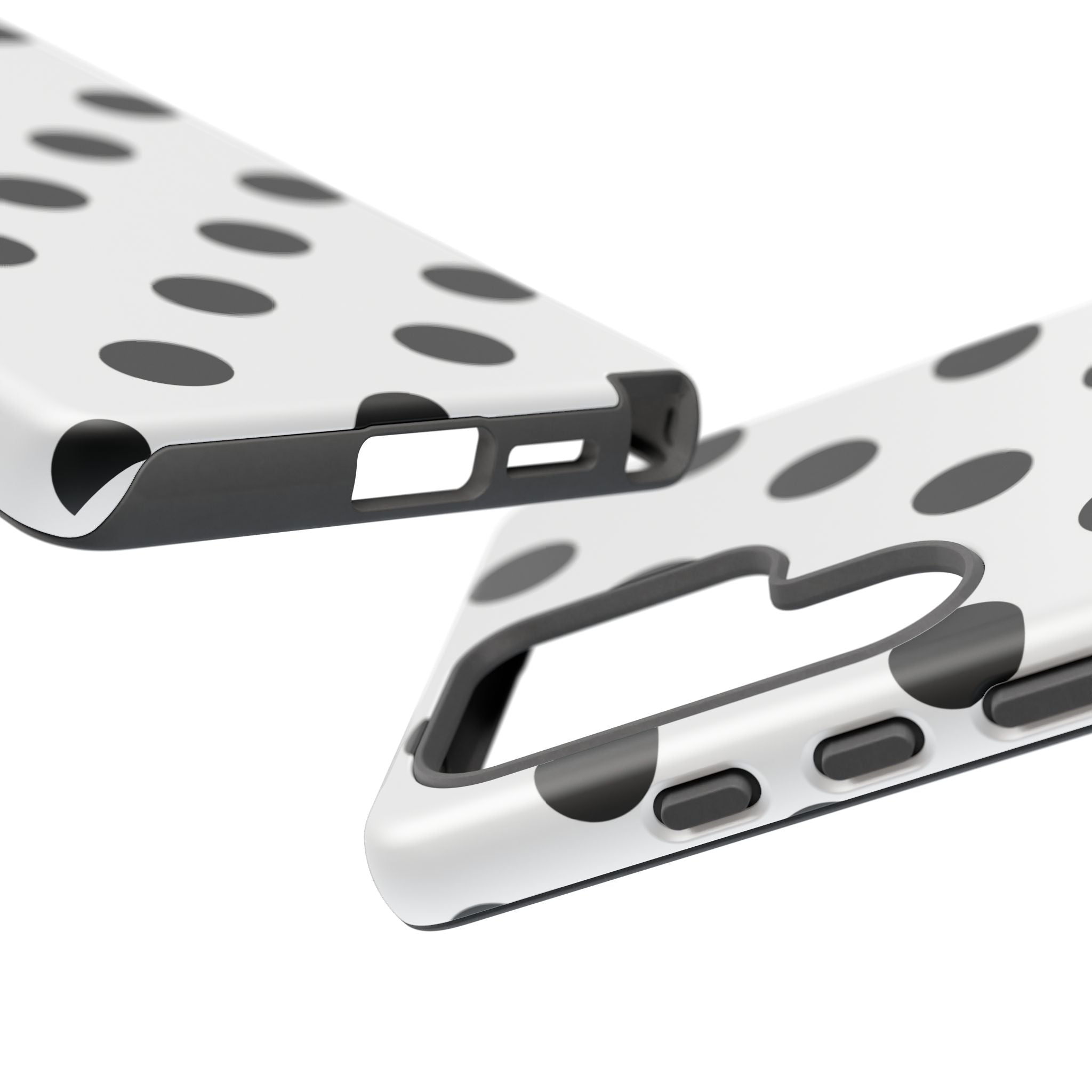 Black Polka Dot Tough Phone Case