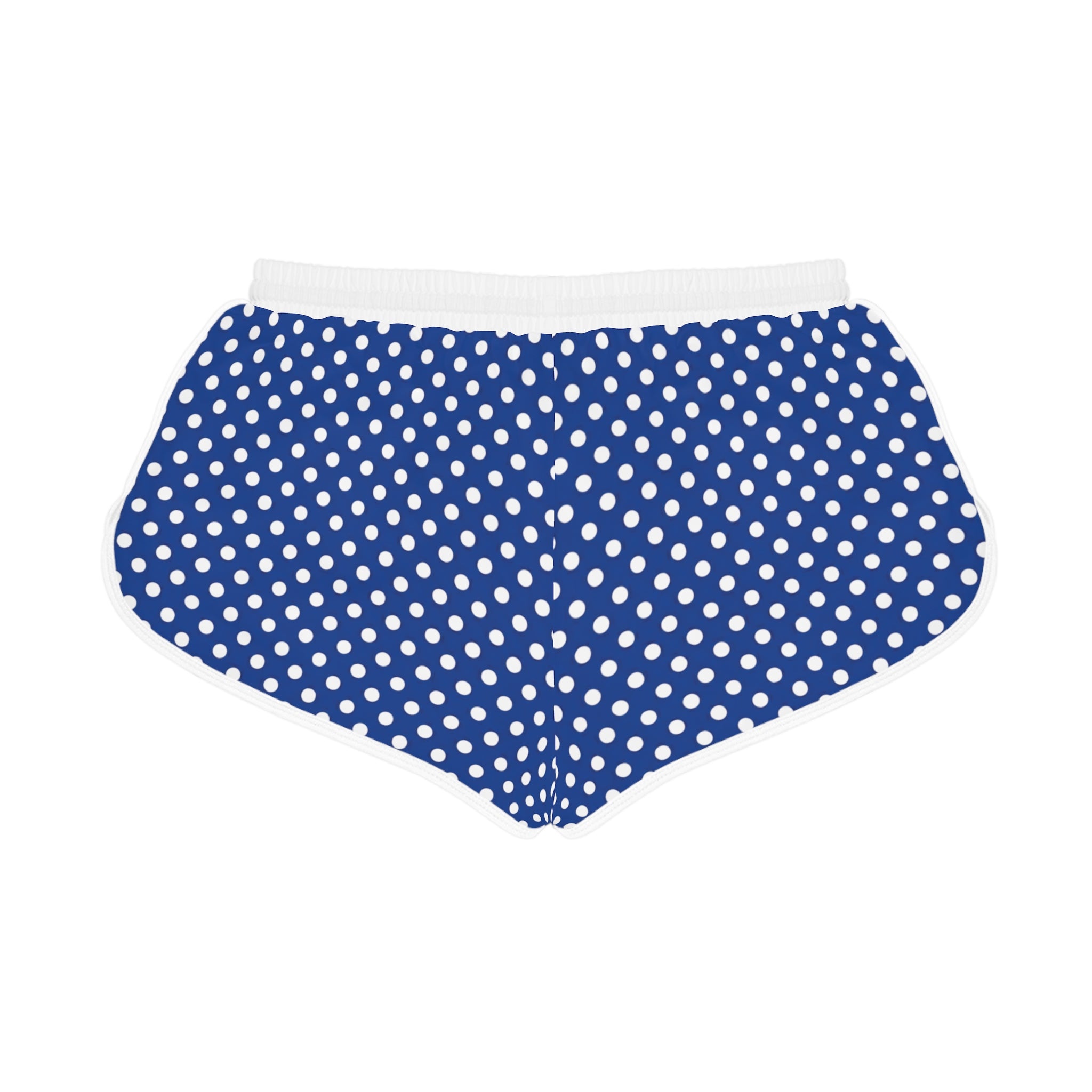 Blue Polka Dot Women's Relaxed Shorts — Casual Lounge & Summer Beachwear