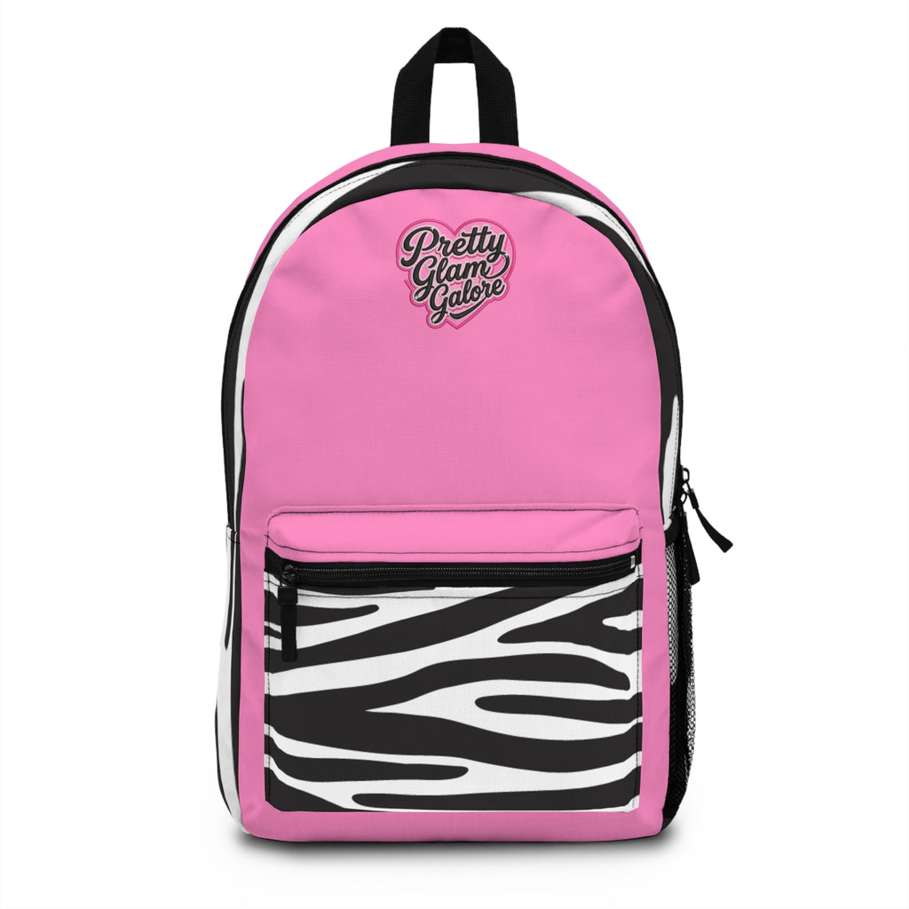 Pretty Glam Galore -Pink Zebra Backpack