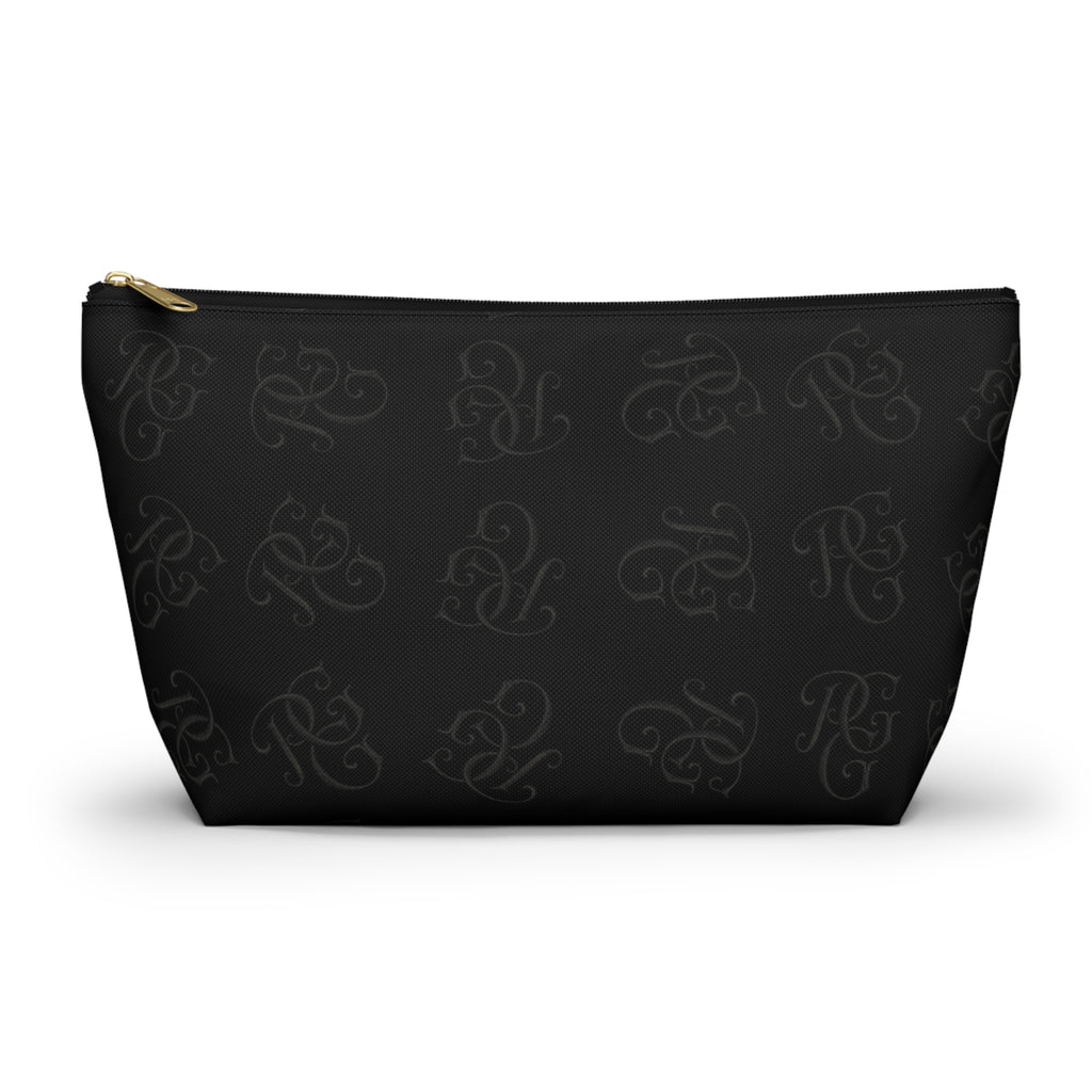 Monogram Accessory Pouch – Elegant Black Makeup and Travel Bag