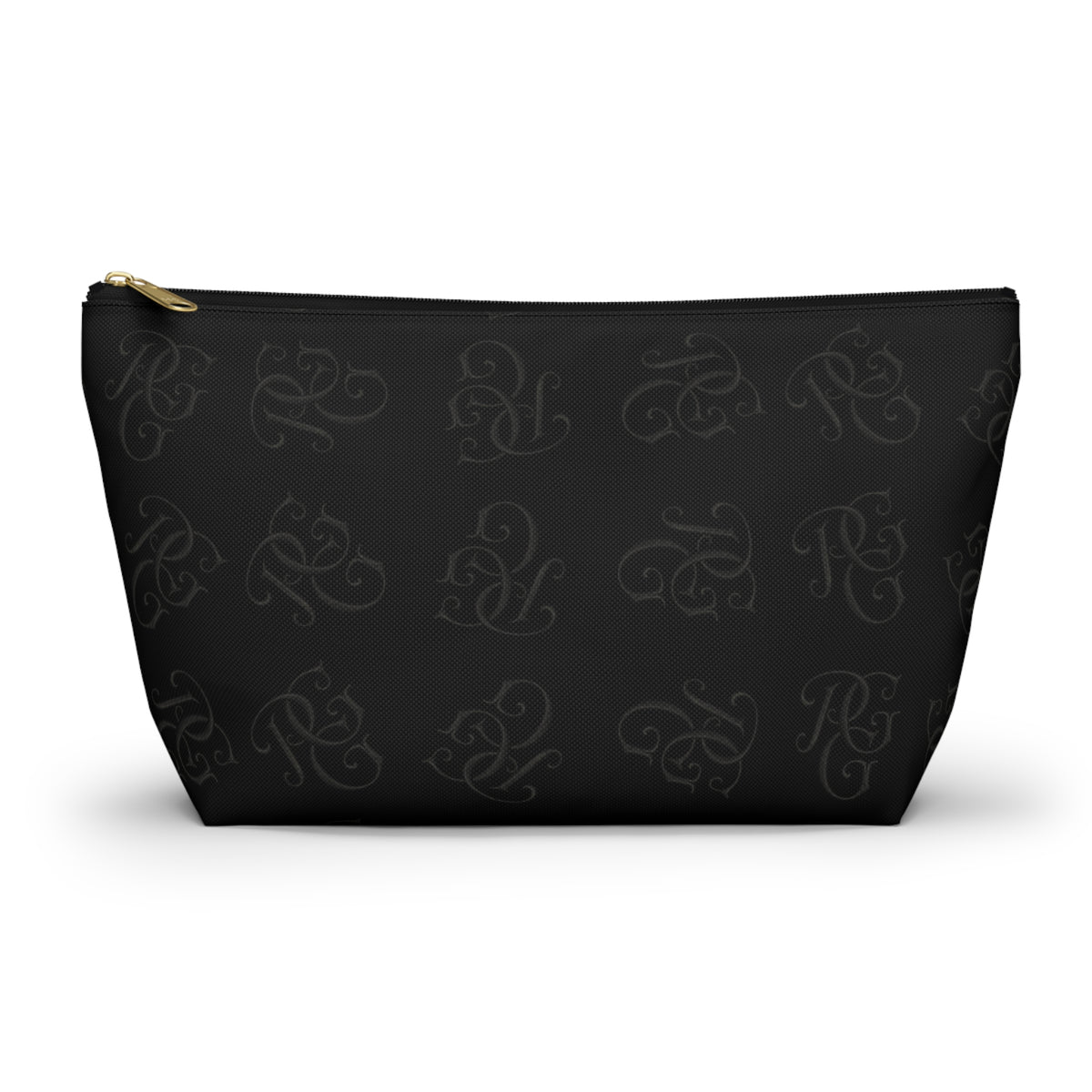 Monogram Accessory Pouch – Elegant Black Makeup and Travel Bag