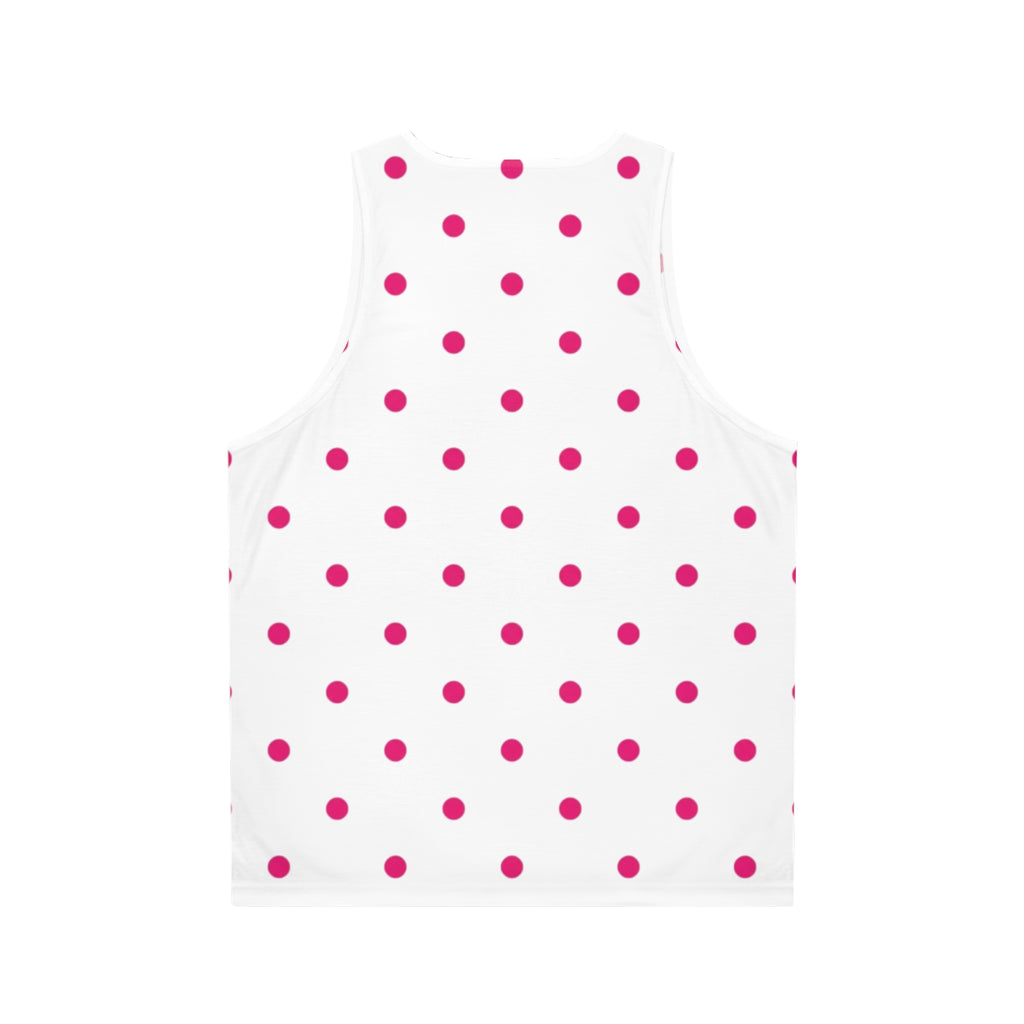 Pink Polka Dot Tank Top — White All-Over Print Summer Tank