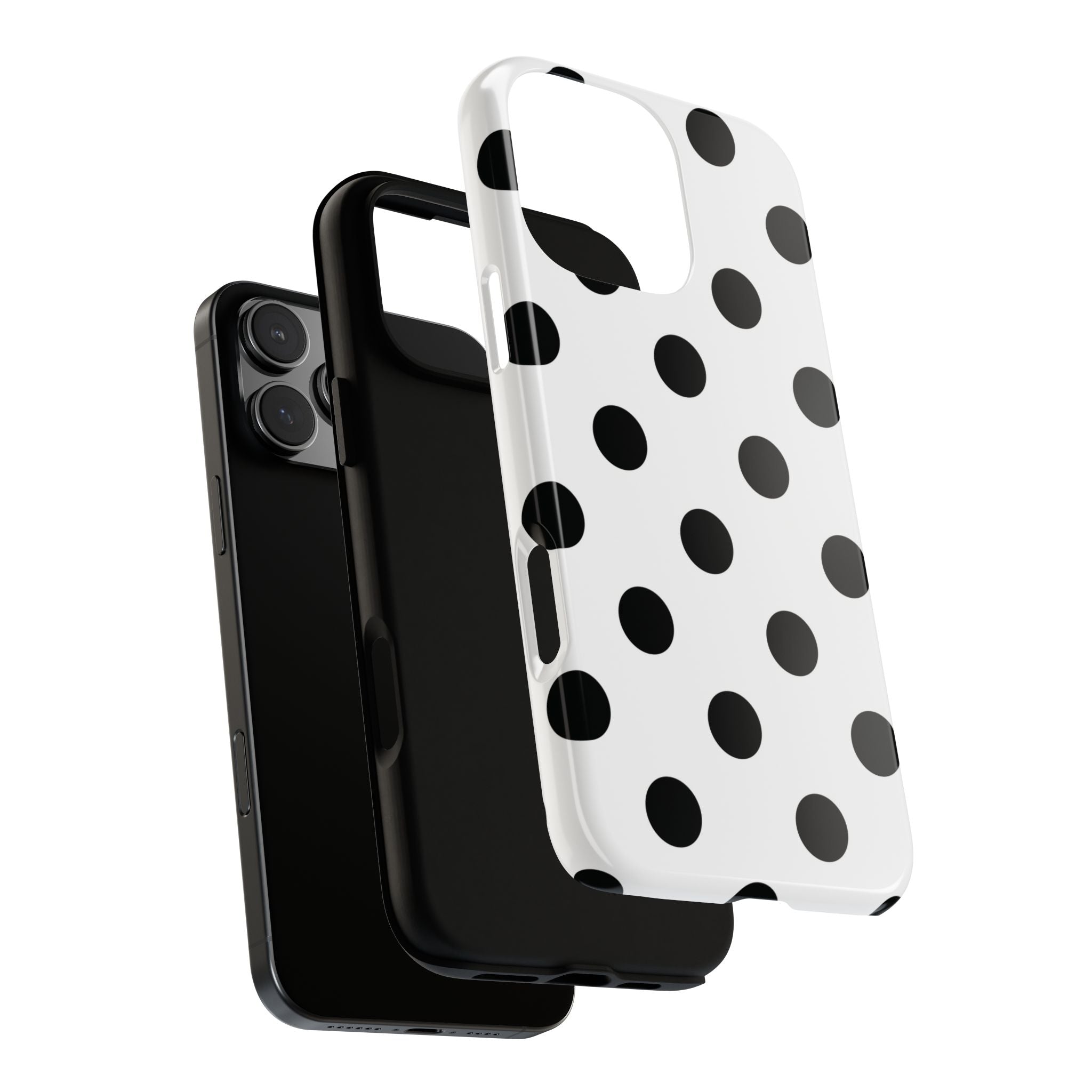 Black Polka Dot Tough Phone Case
