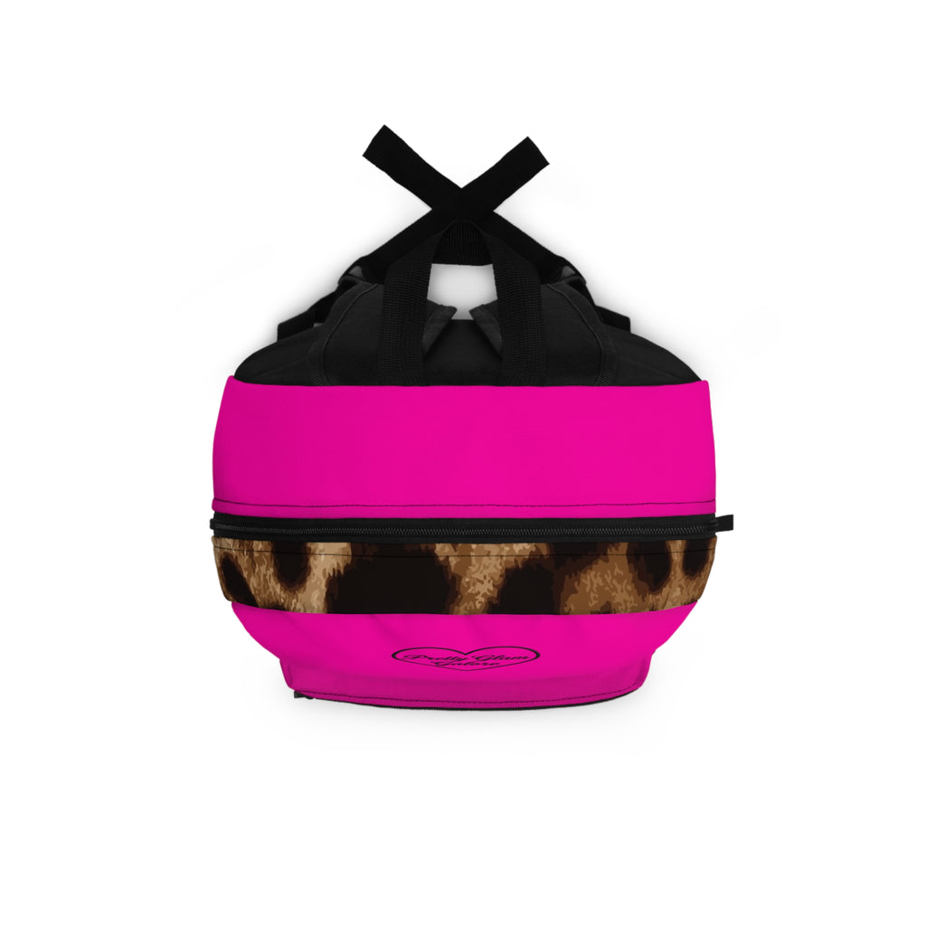 Pretty Glam Galore Hot Pink Leopard Backpack
