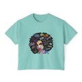 Afro Art Pop Women's Boxy Tee — Empowerment Graphic Tee