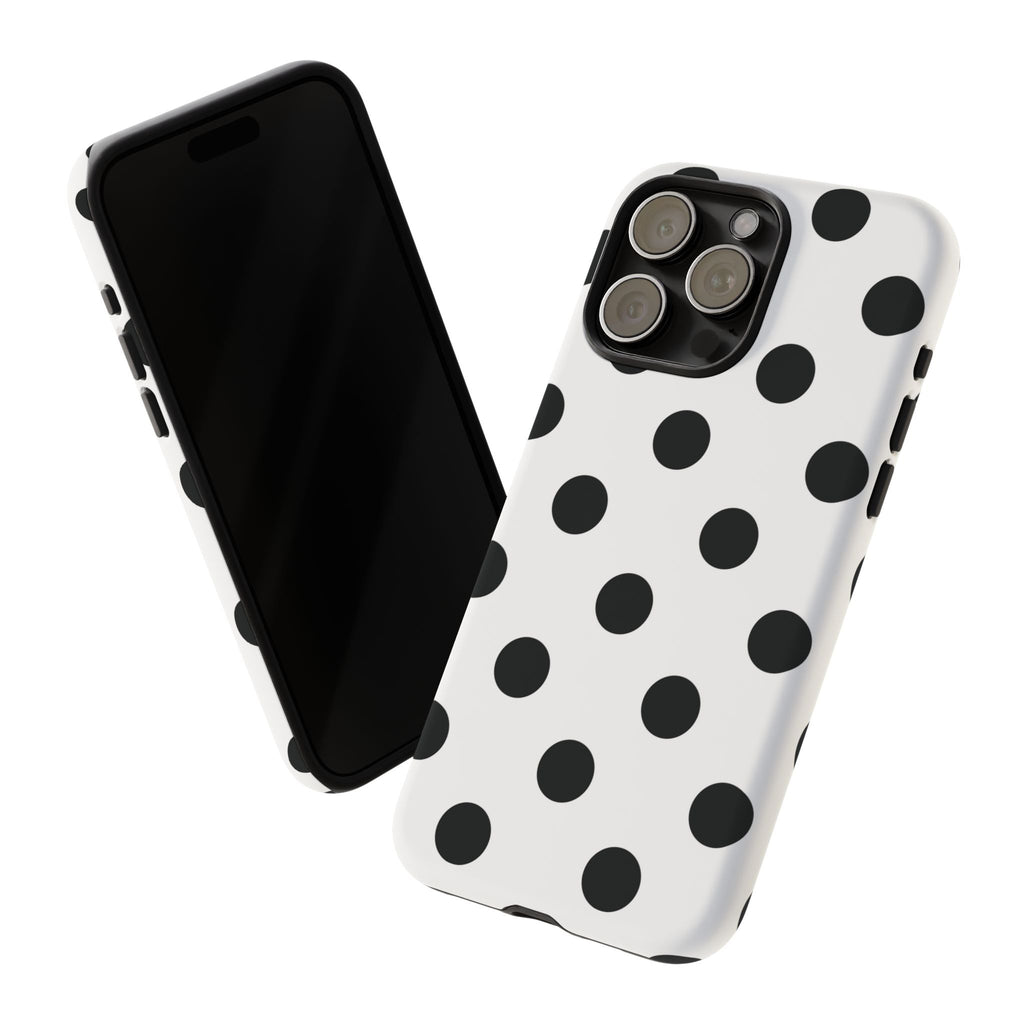 Black Polka Dot Tough Phone Case