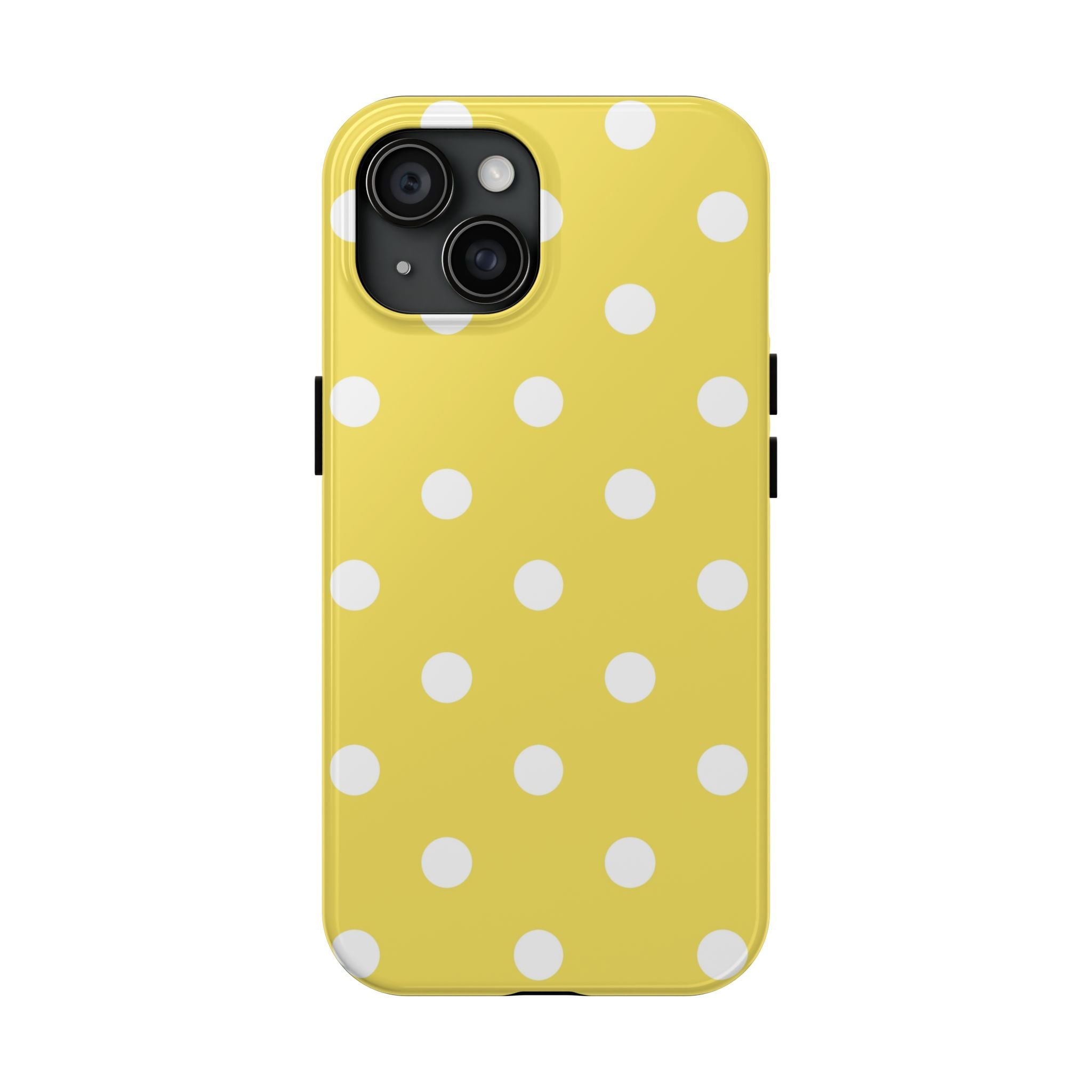 Yellow Polka Dot Tough Phone Case — Cute Protective Phone Cover
