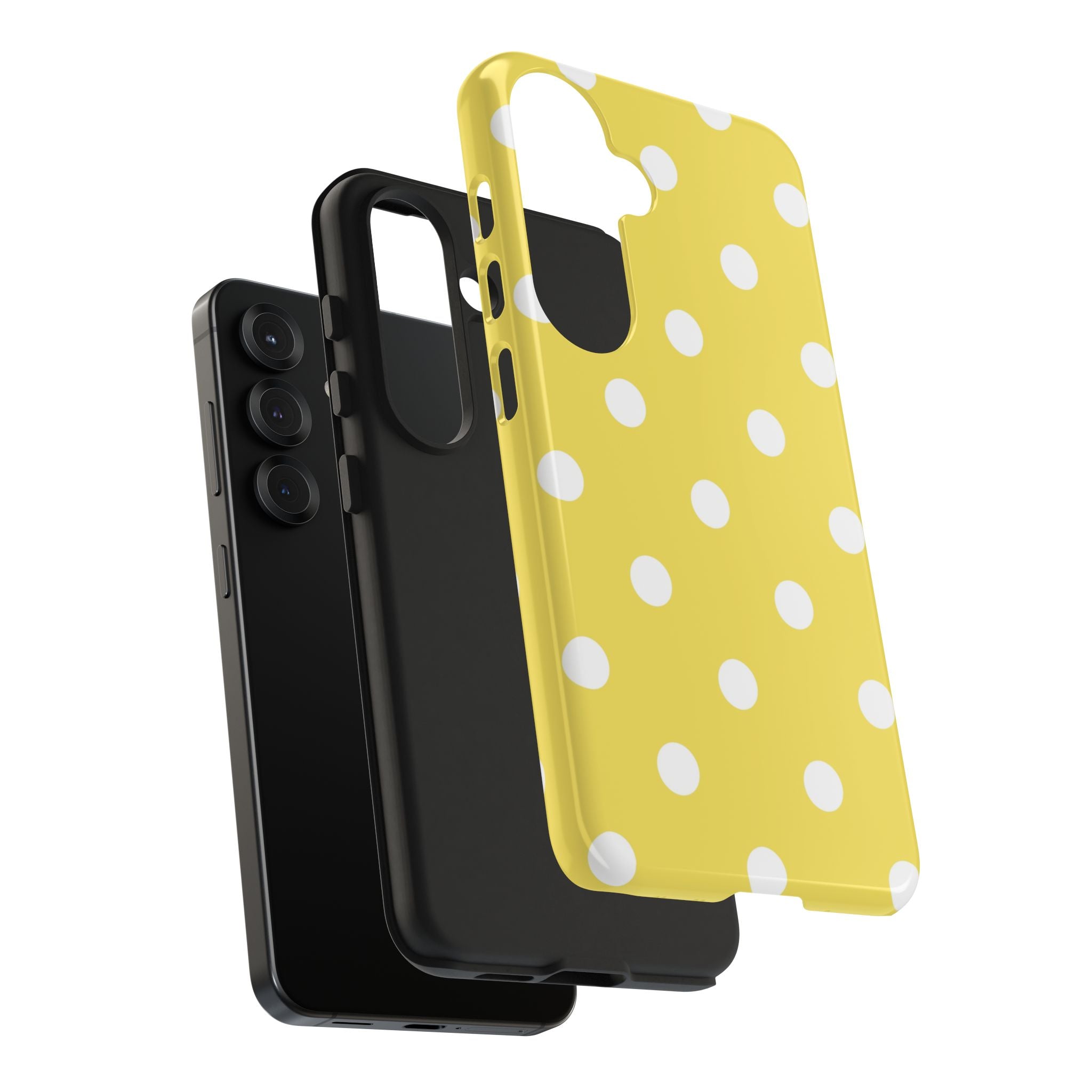 Yellow Polka Dot Tough Phone Case — Cute Protective Phone Cover