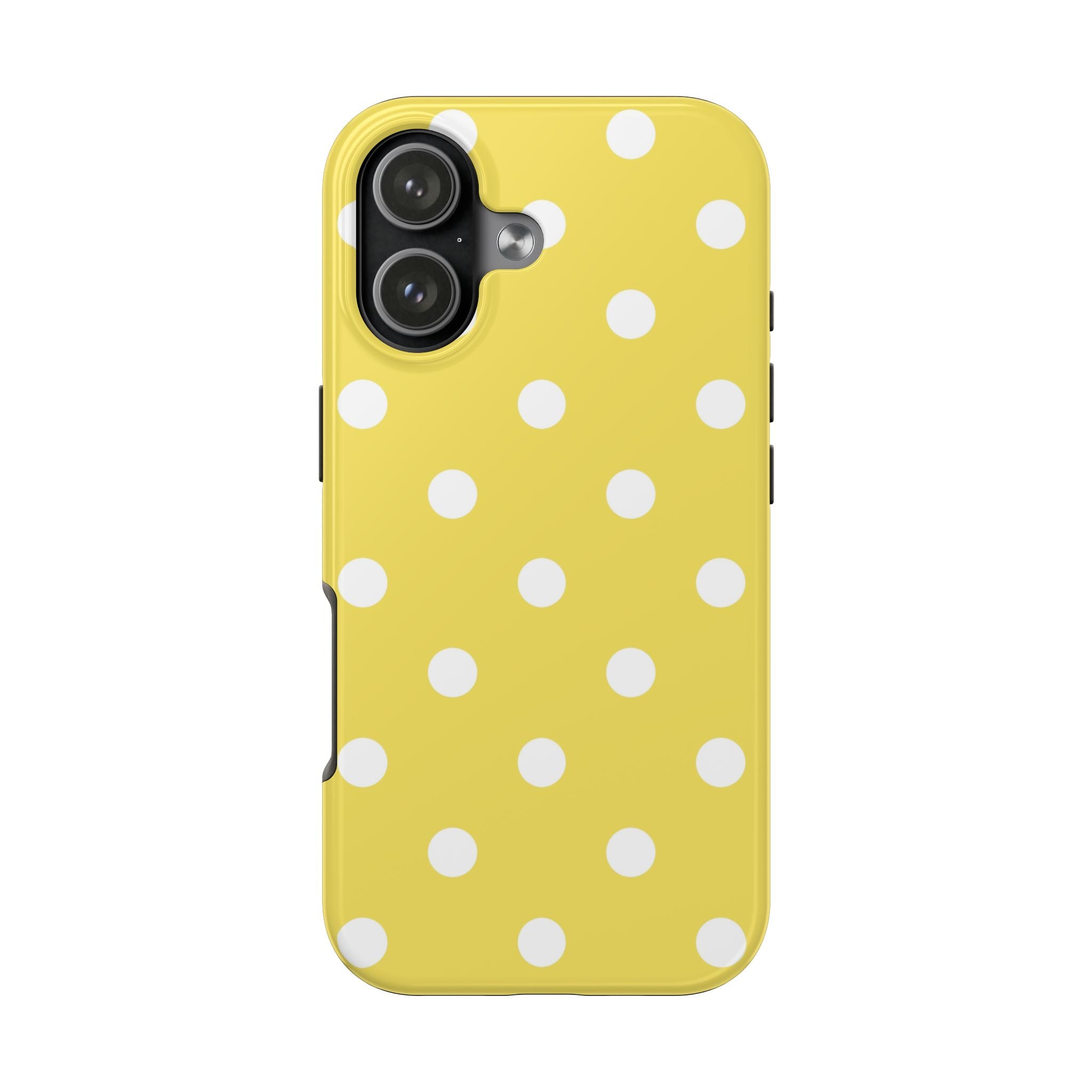 Yellow Polka Dot Tough Phone Case — Cute Protective Phone Cover