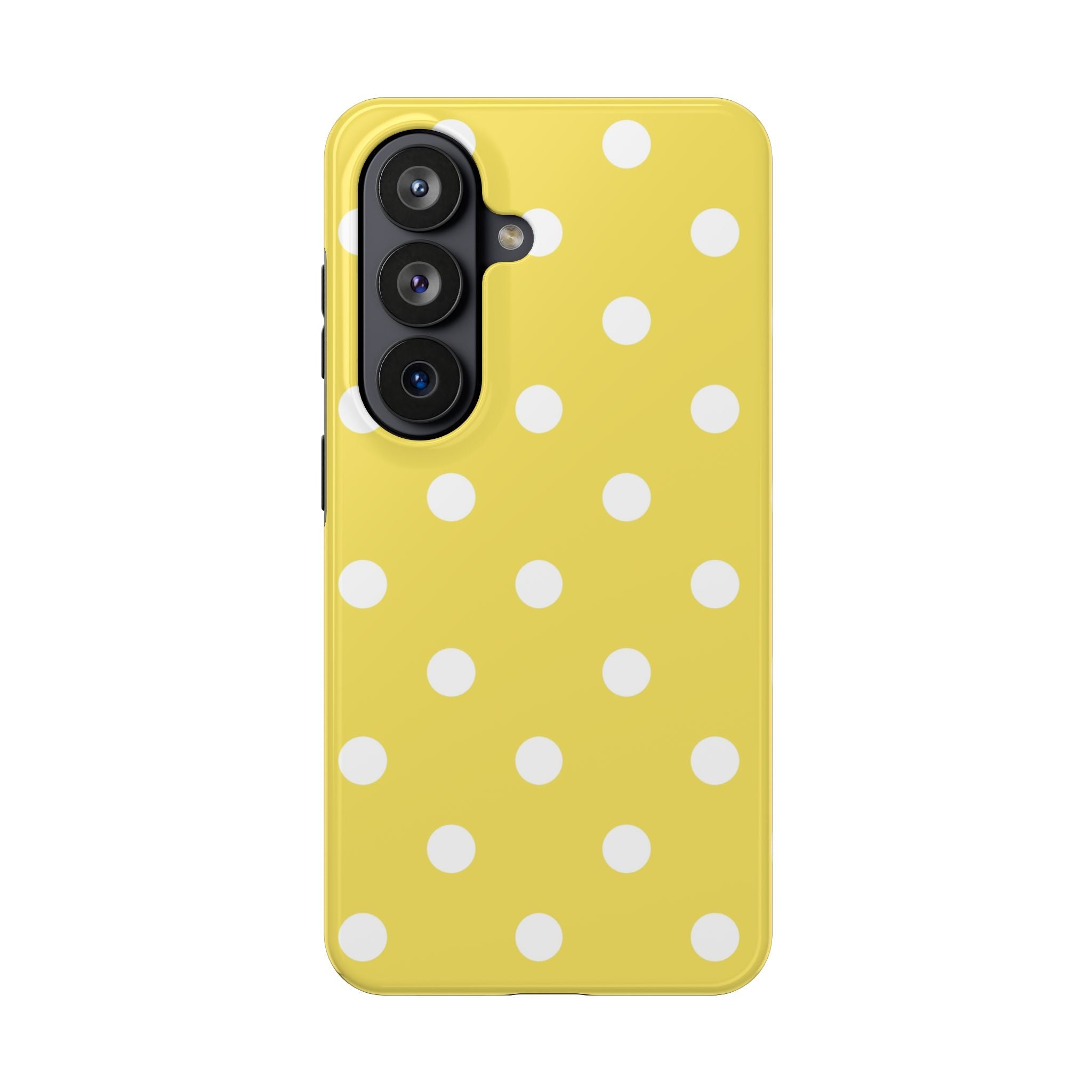 Yellow Polka Dot Tough Phone Case — Cute Protective Phone Cover