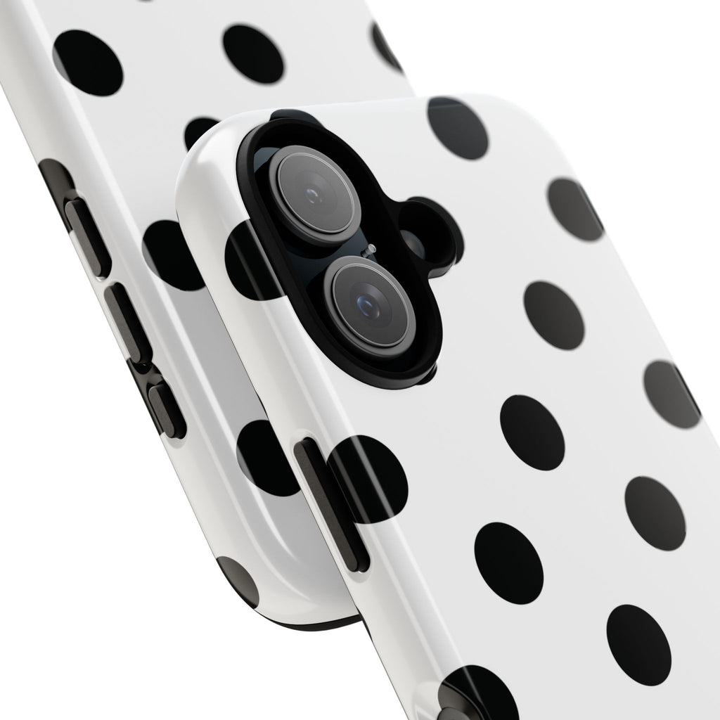Black Polka Dot Tough Phone Case