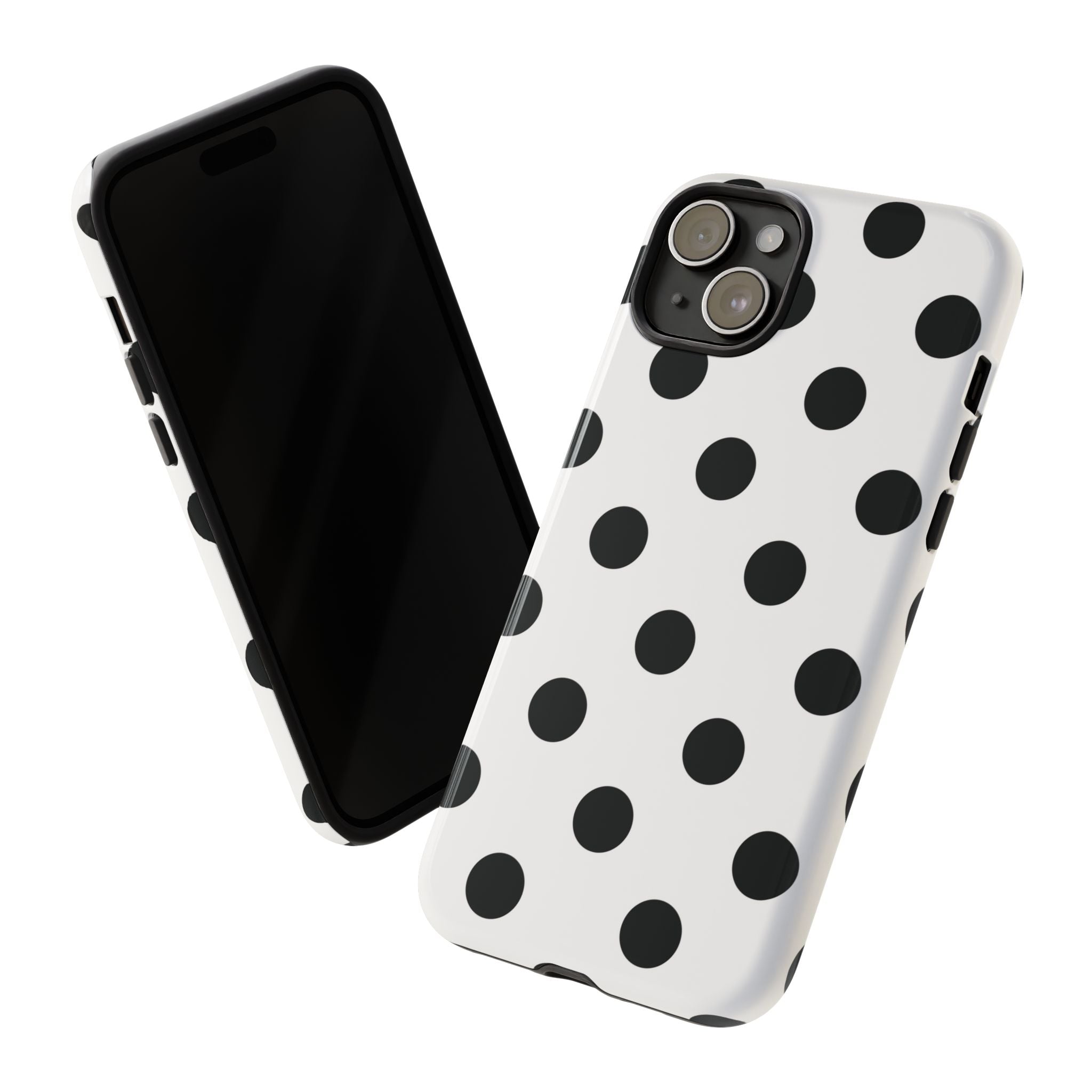 Black Polka Dot Tough Phone Case