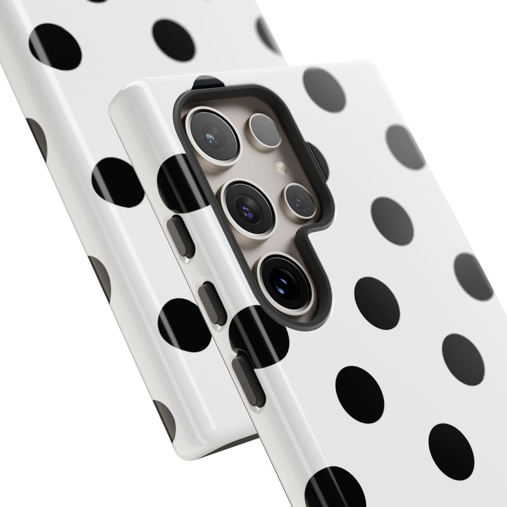 Black Polka Dot Tough Phone Case