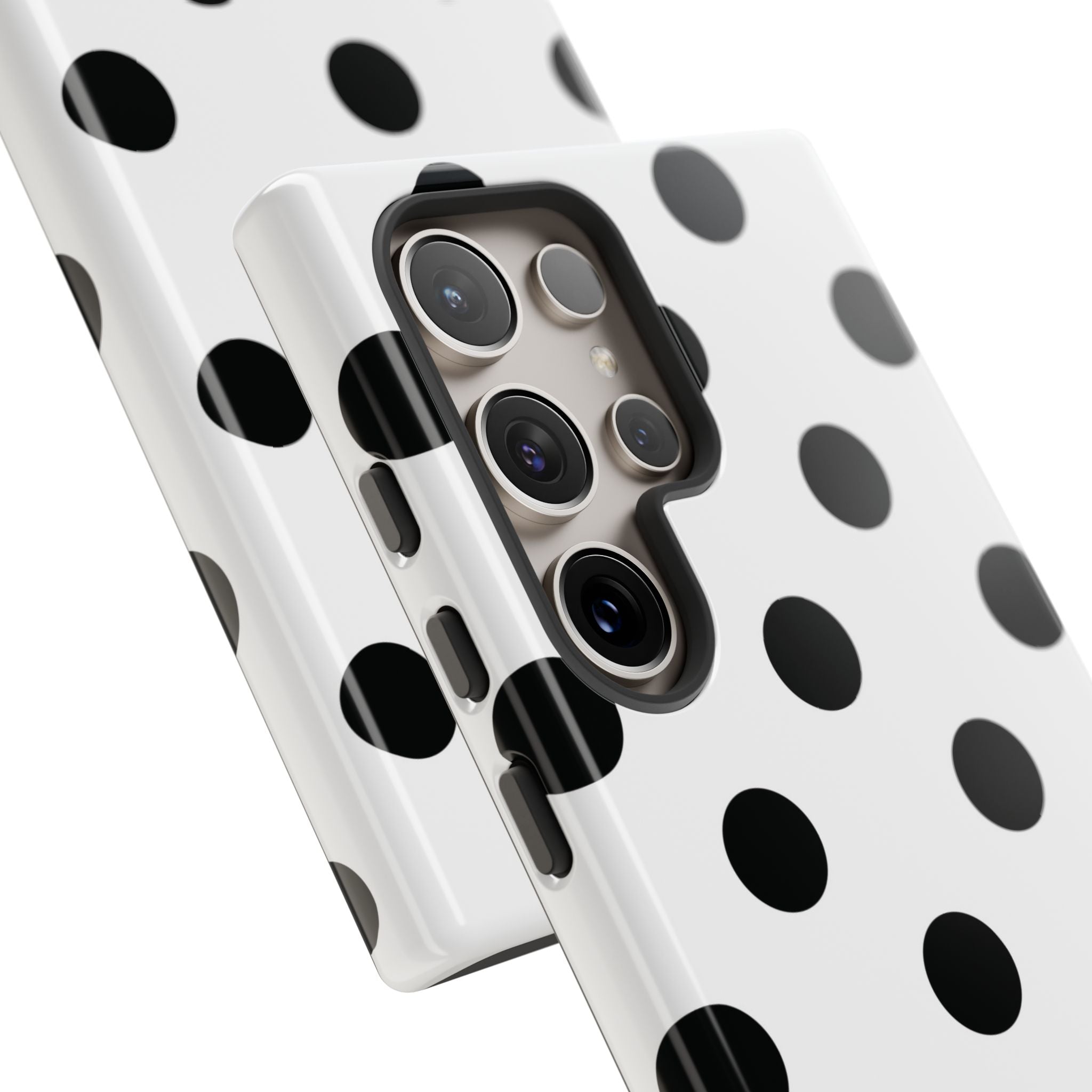 Black Polka Dot Tough Phone Case