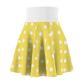 Yellow Polka Dot Skater Skirt — Retro Summer Flowy Skirt