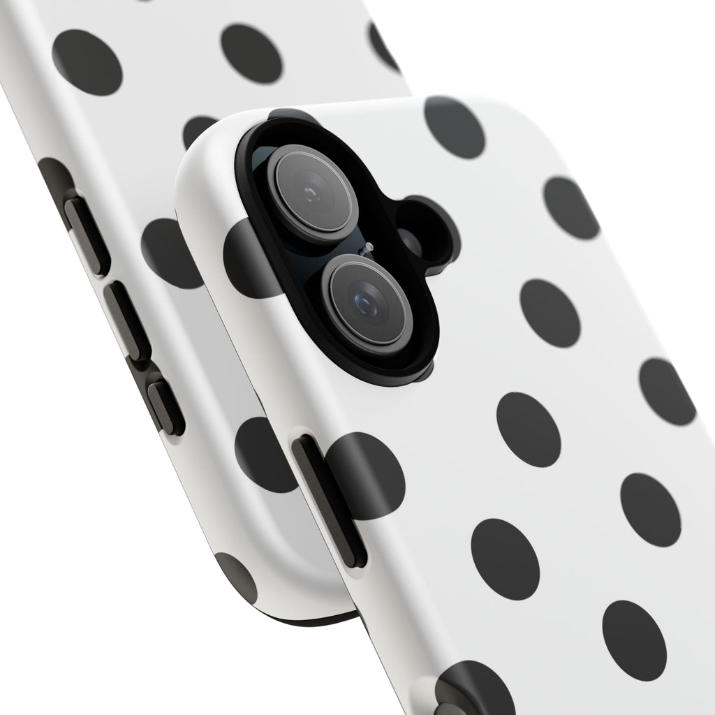 Black Polka Dot Tough Phone Case