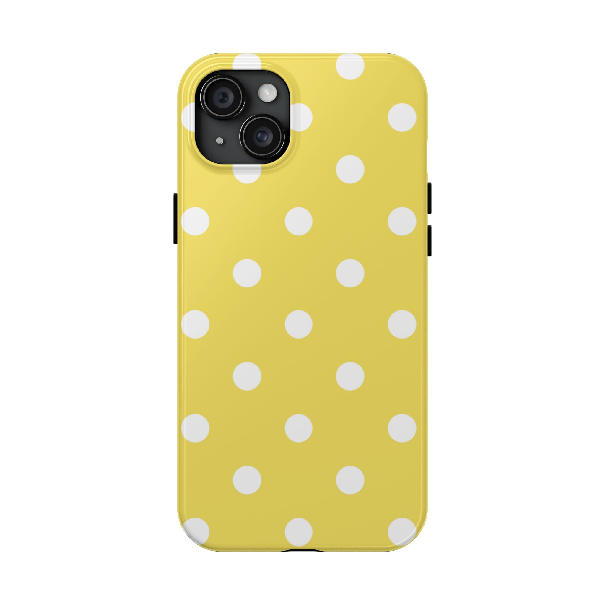 Yellow Polka Dot Tough Phone Case — Cute Protective Phone Cover