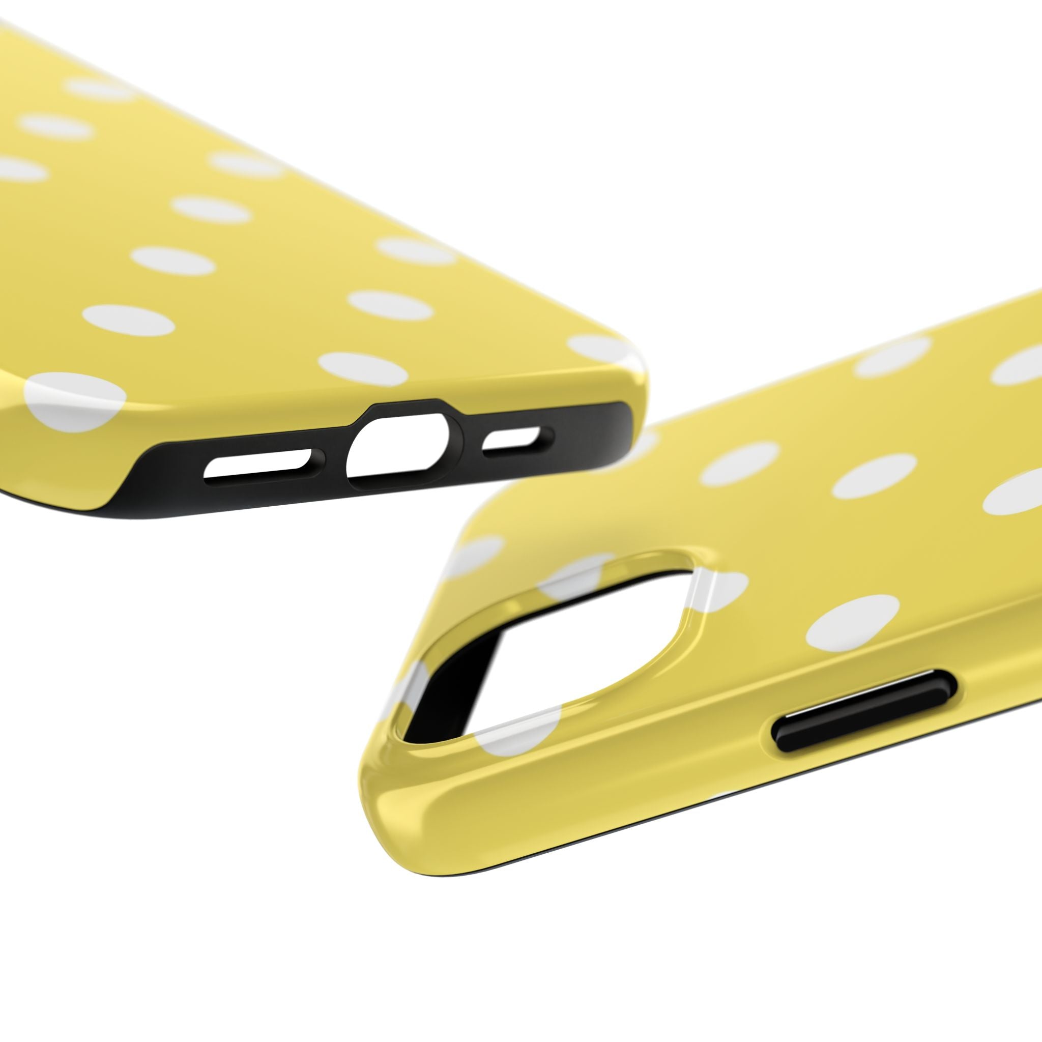 Yellow Polka Dot Tough Phone Case — Cute Protective Phone Cover
