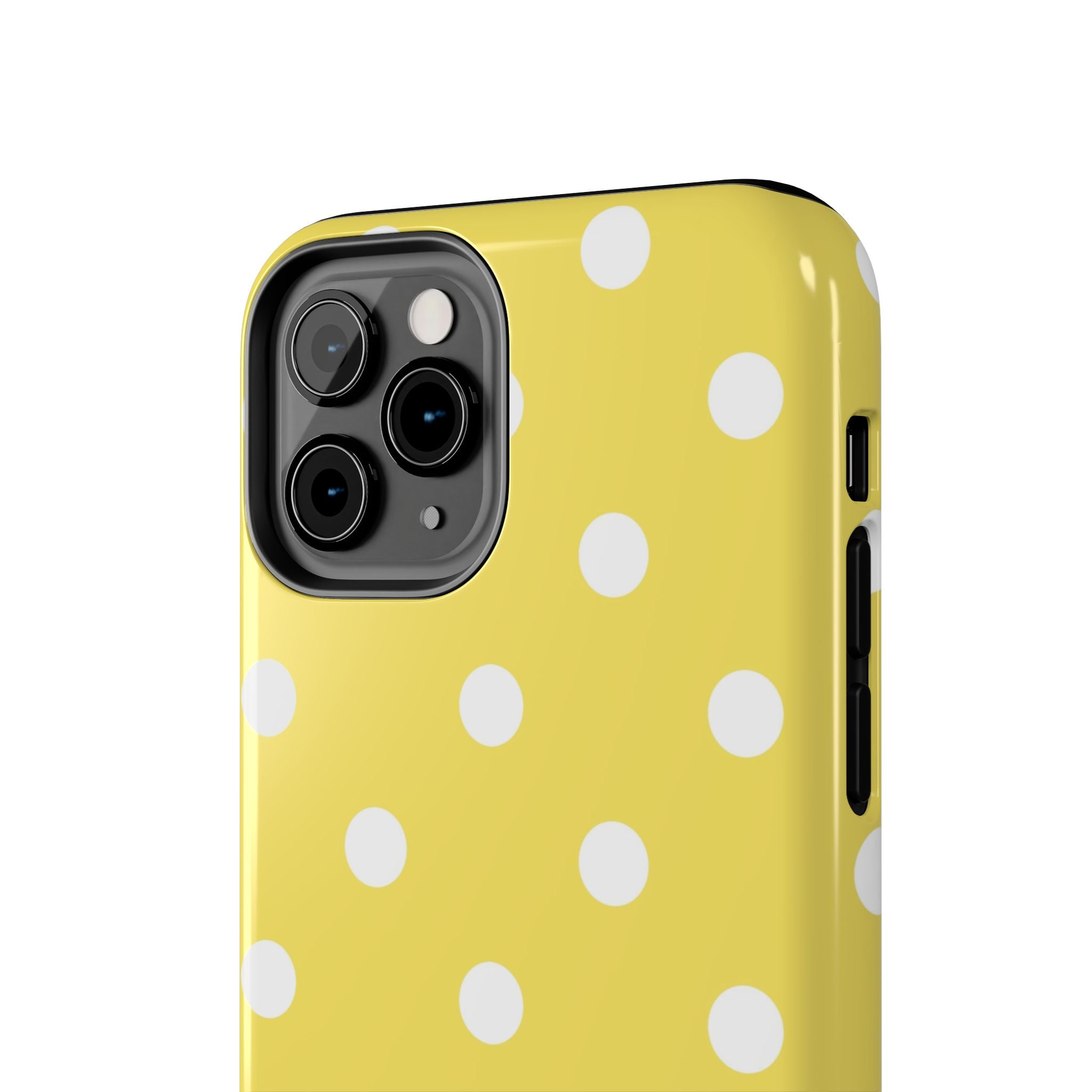 Yellow Polka Dot Tough Phone Case — Cute Protective Phone Cover