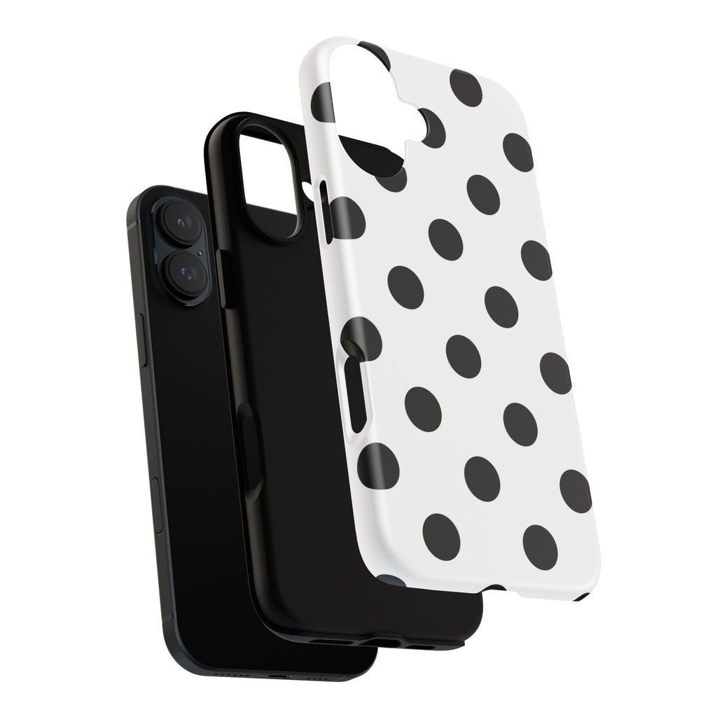 Black Polka Dot Tough Phone Case