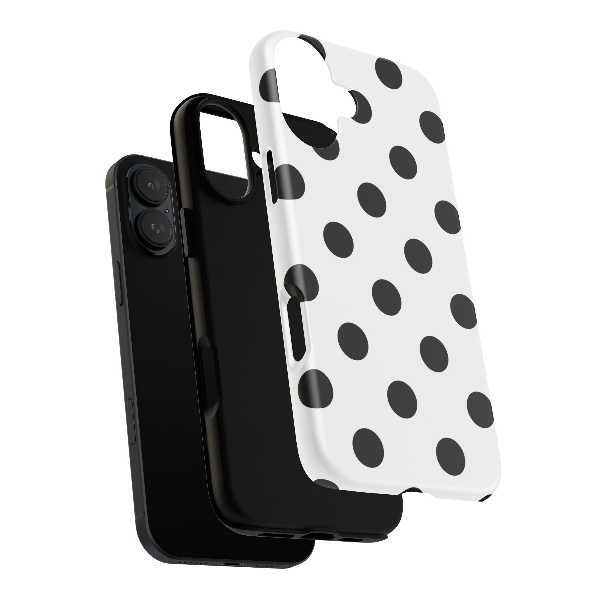 Black Polka Dot Tough Phone Case