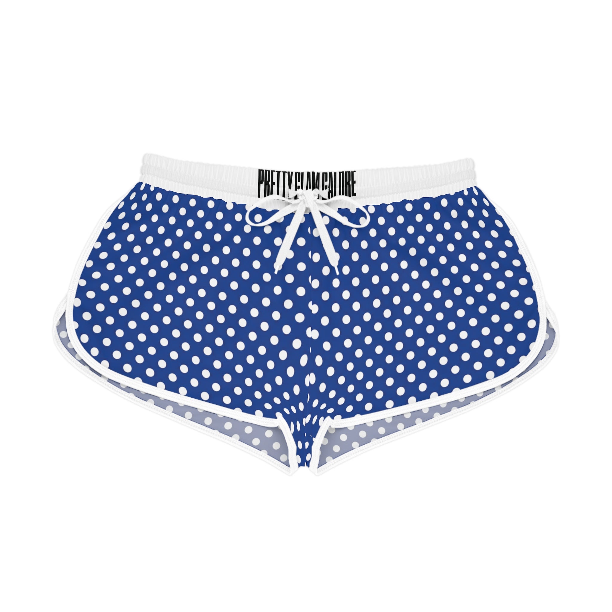 Blue Polka Dot Women's Relaxed Shorts — Casual Lounge & Summer Beachwear