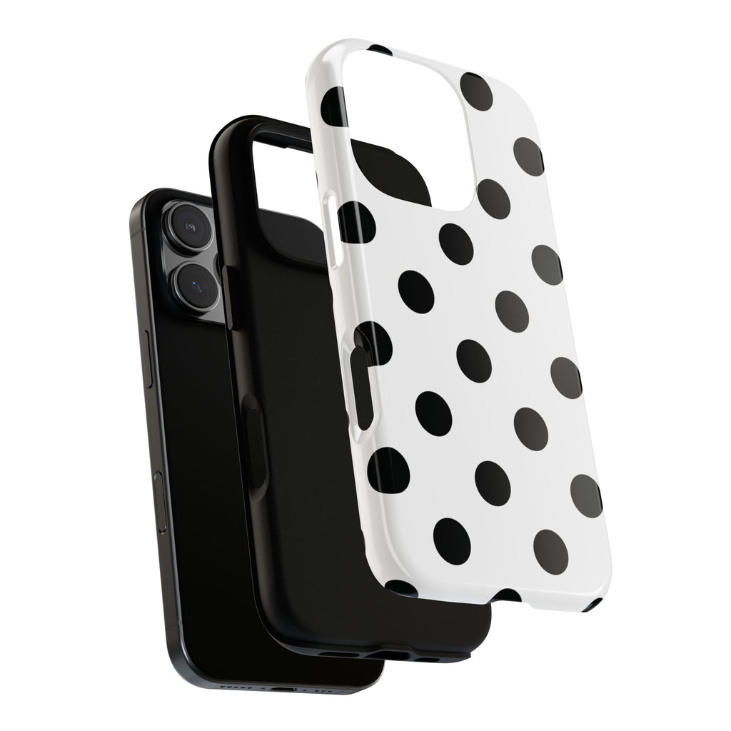 Black Polka Dot Tough Phone Case