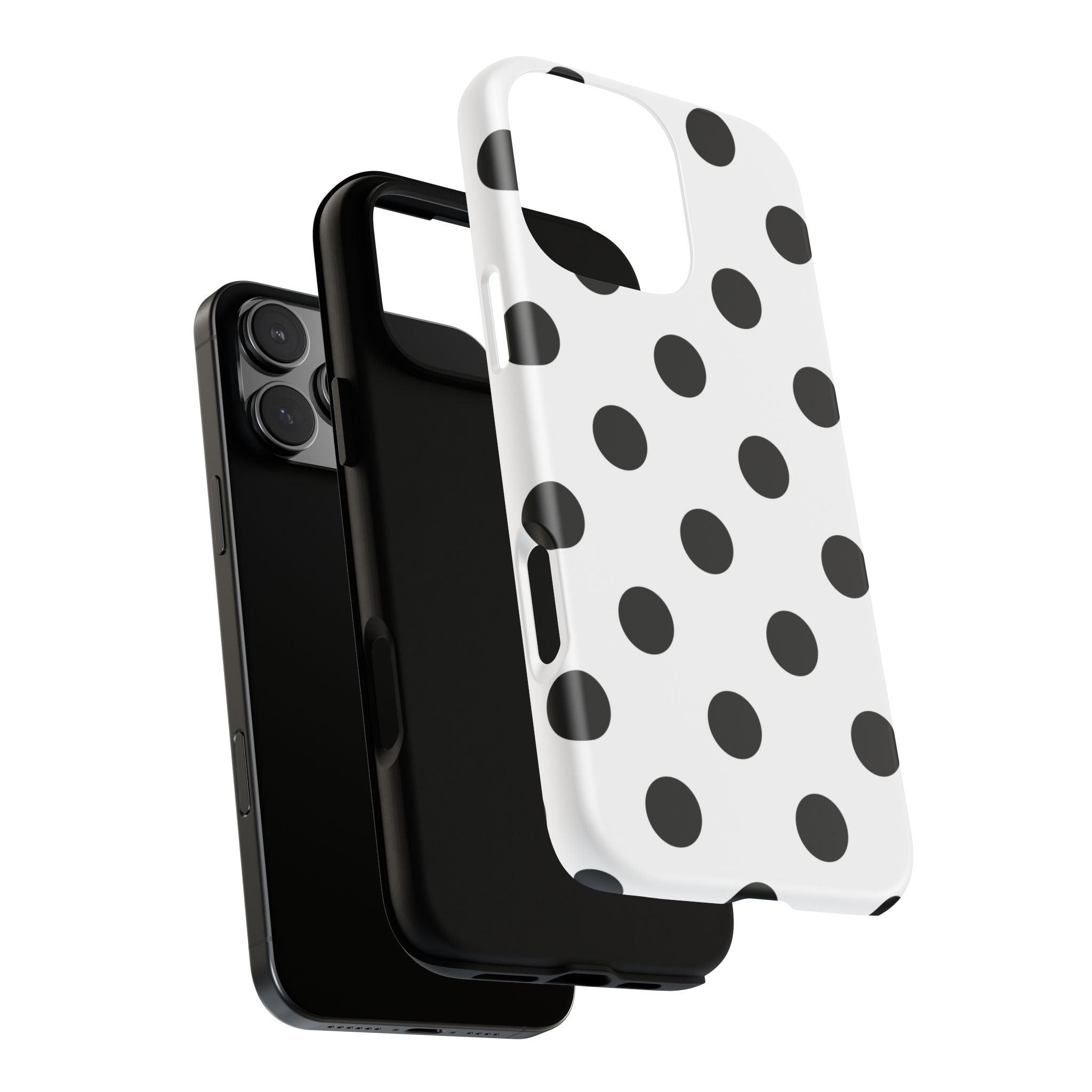 Black Polka Dot Tough Phone Case