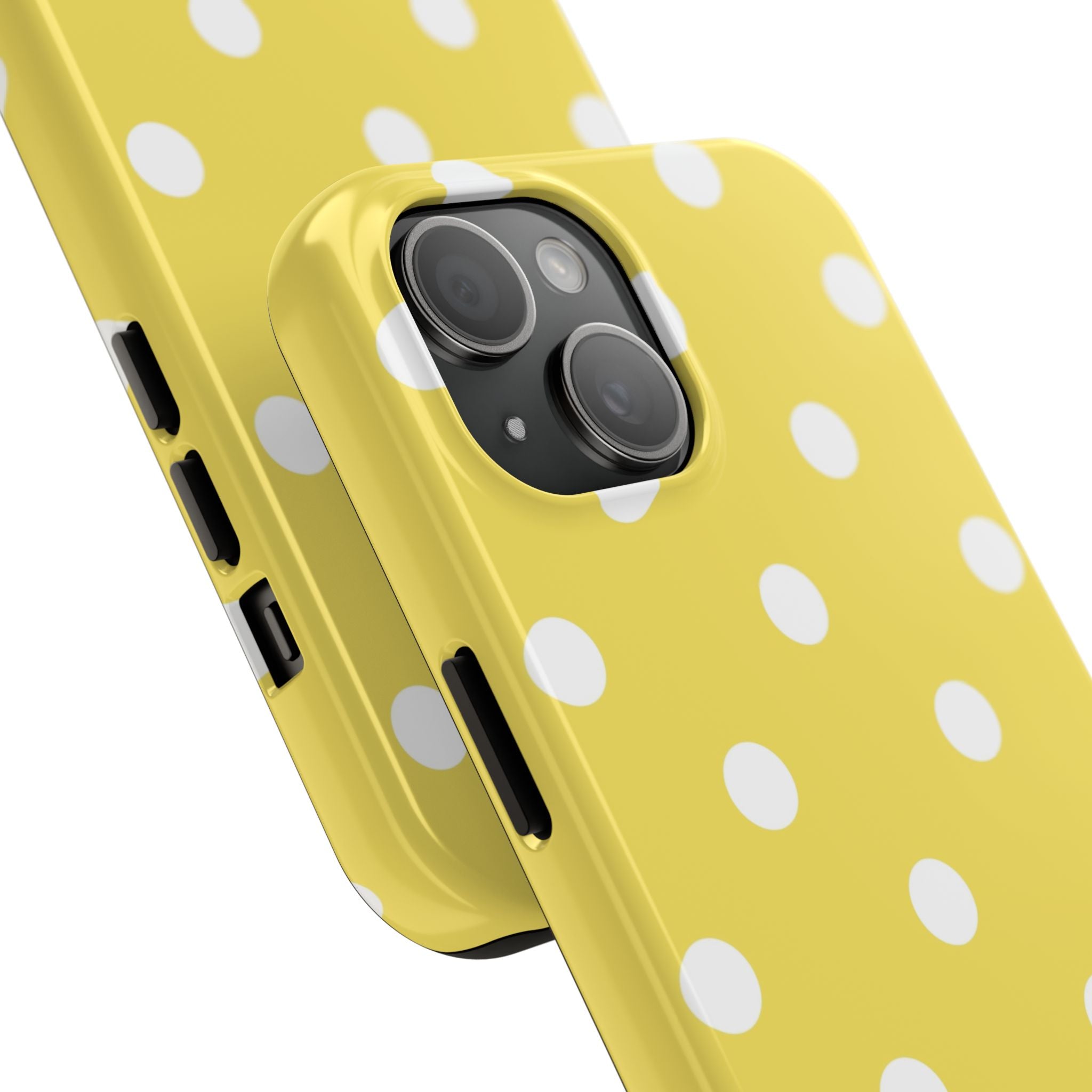 Yellow Polka Dot Tough Phone Case — Cute Protective Phone Cover