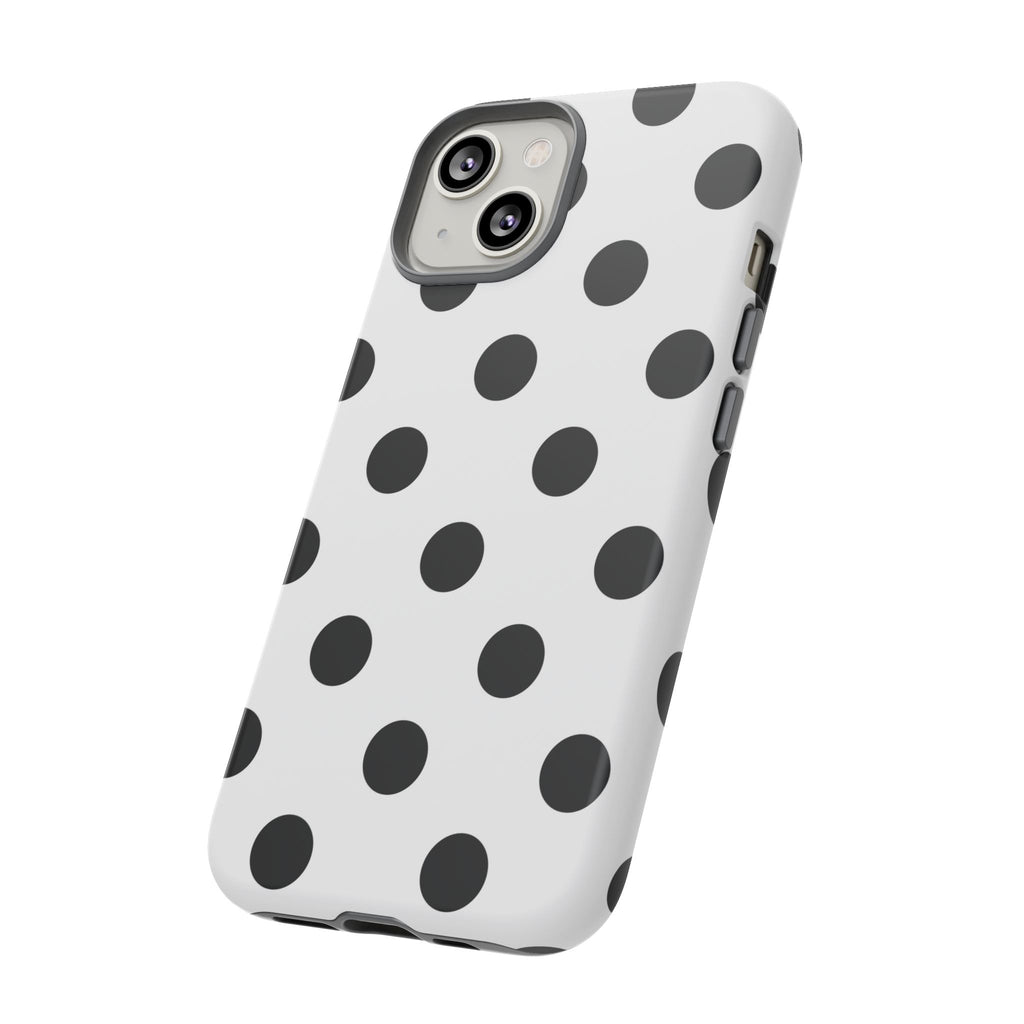 Black Polka Dot Tough Phone Case