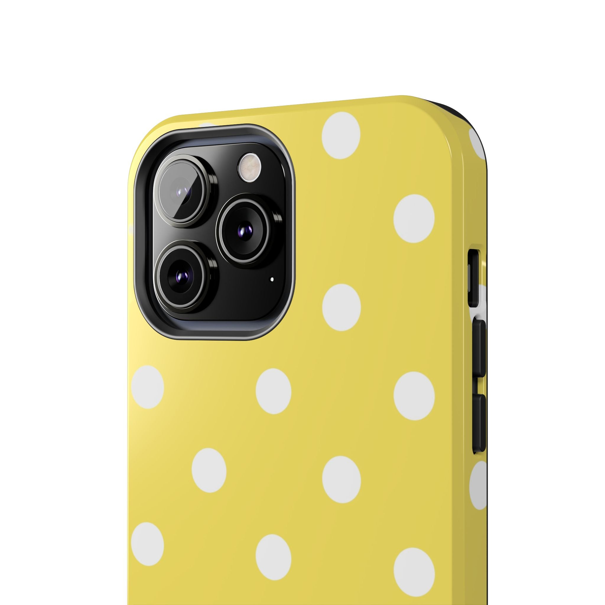 Yellow Polka Dot Tough Phone Case — Cute Protective Phone Cover