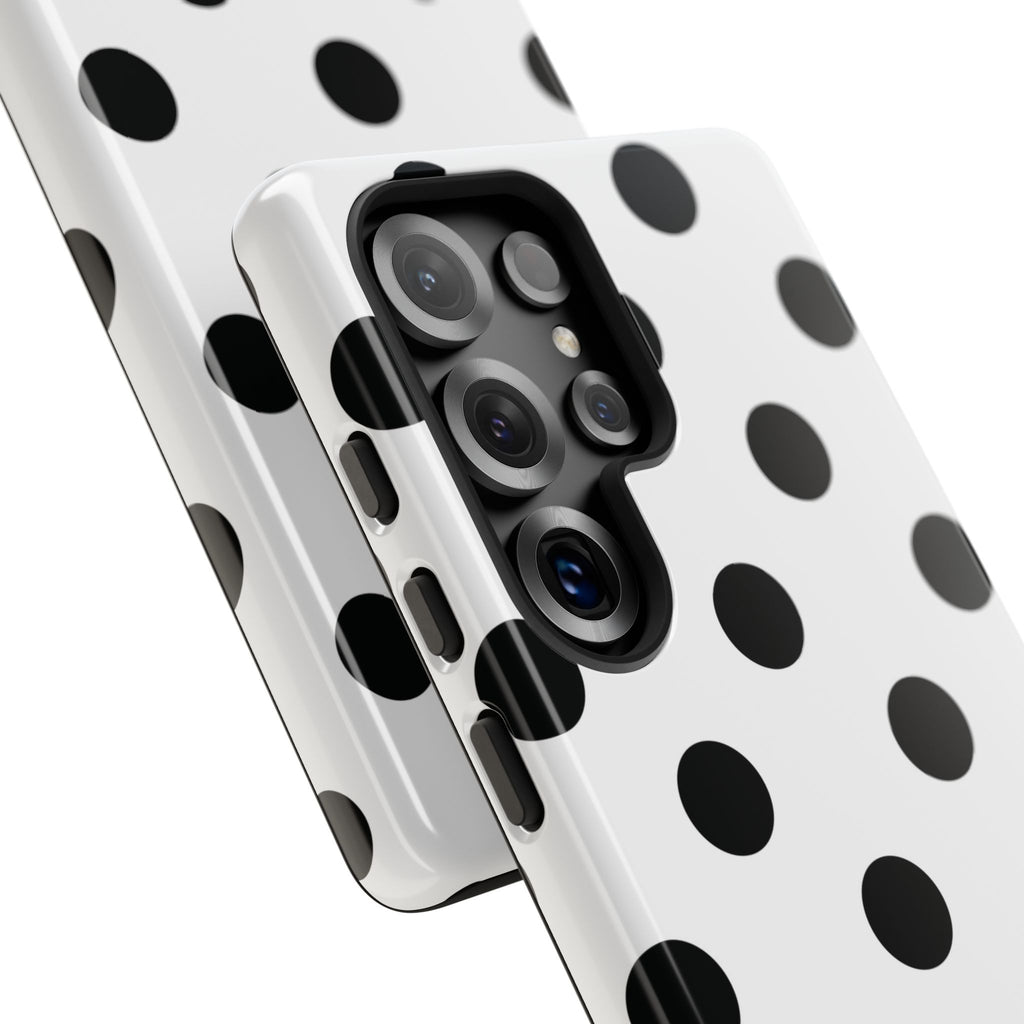 Black Polka Dot Tough Phone Case