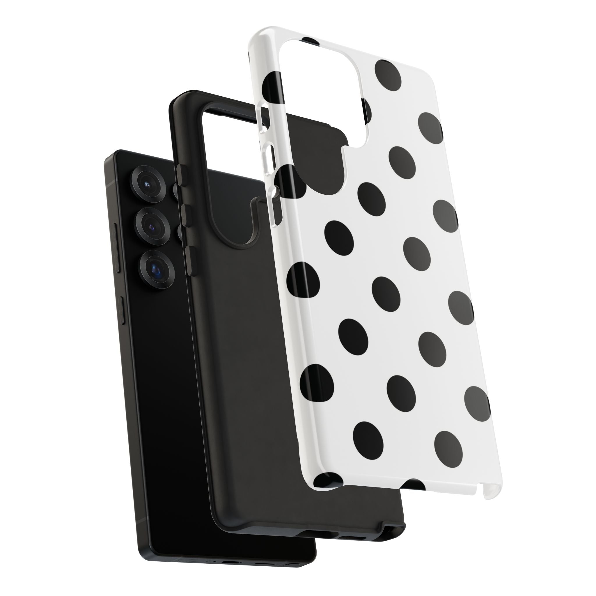 Black Polka Dot Tough Phone Case