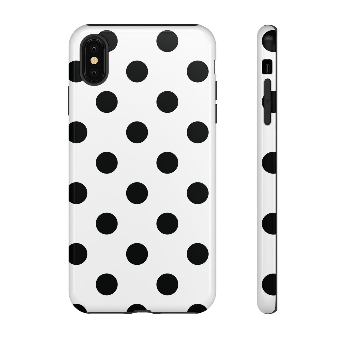 Black Polka Dot Tough Phone Case