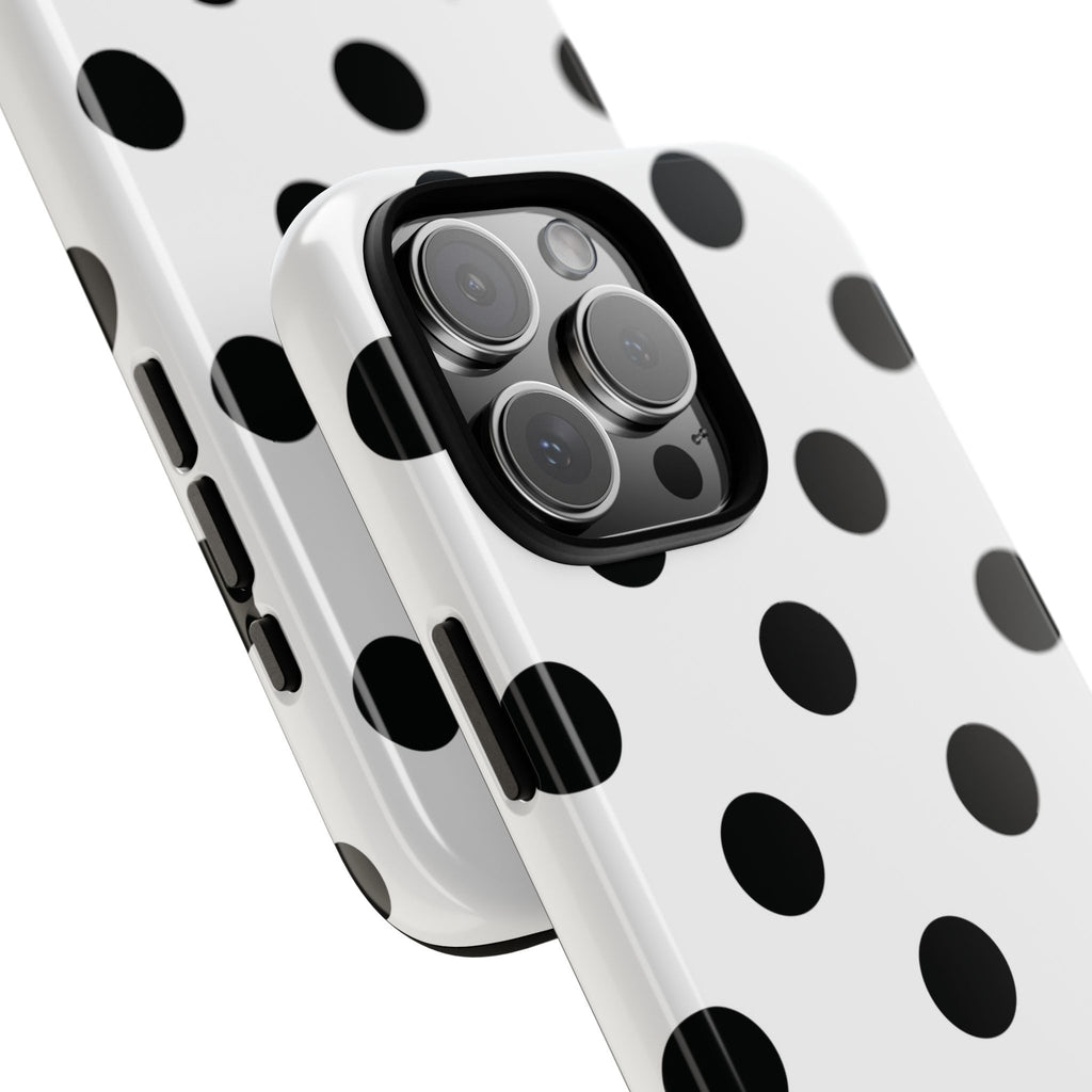 Black Polka Dot Tough Phone Case