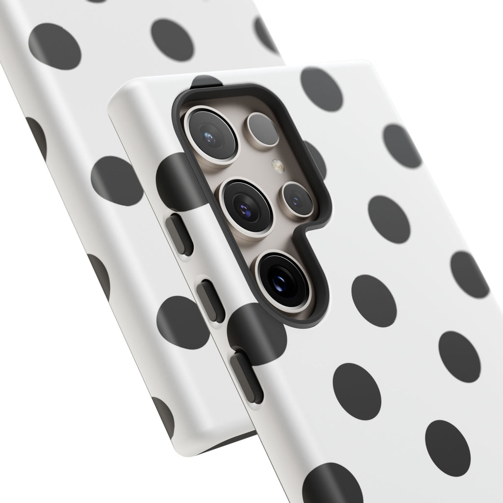 Black Polka Dot Tough Phone Case