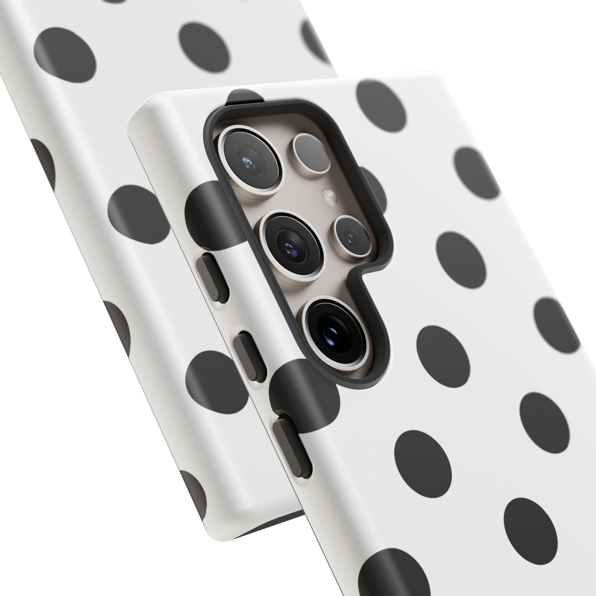 Black Polka Dot Tough Phone Case