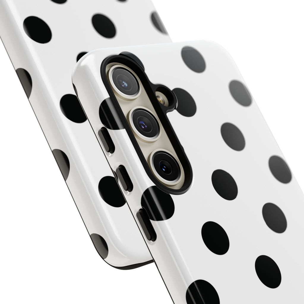 Black Polka Dot Tough Phone Case