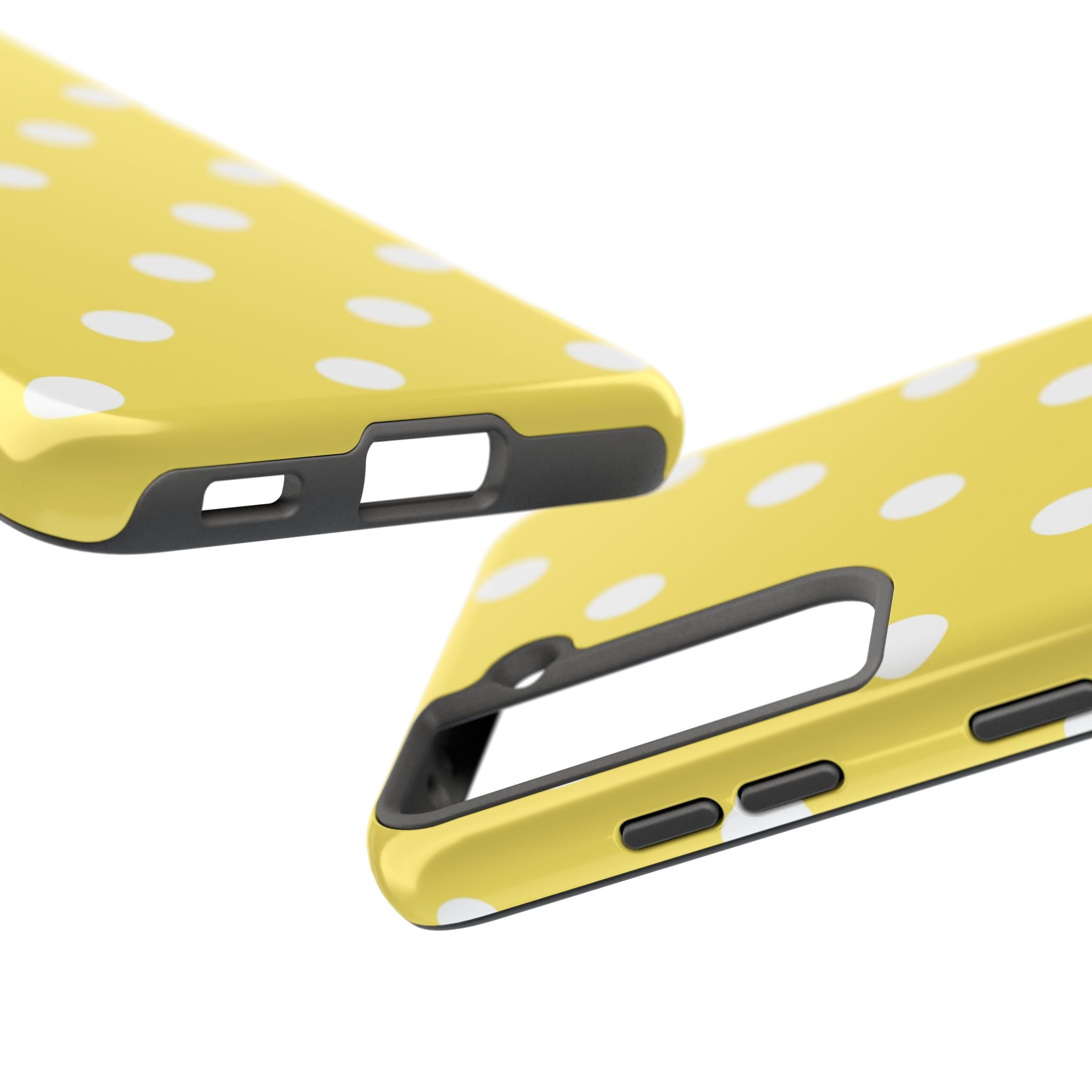 Yellow Polka Dot Tough Phone Case — Cute Protective Phone Cover